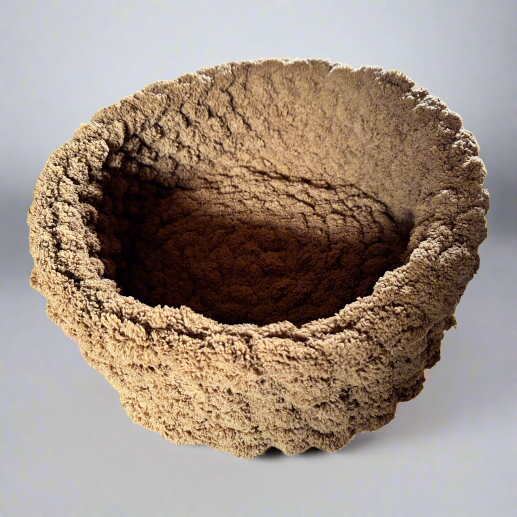 Handmade Tight-Knit Chunky Round Small Pet Bed