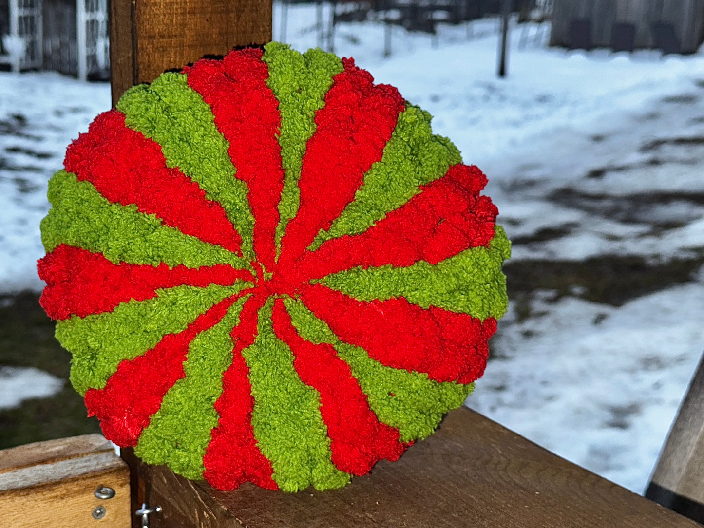 Chunky Holiday Candy Decorative Pillow