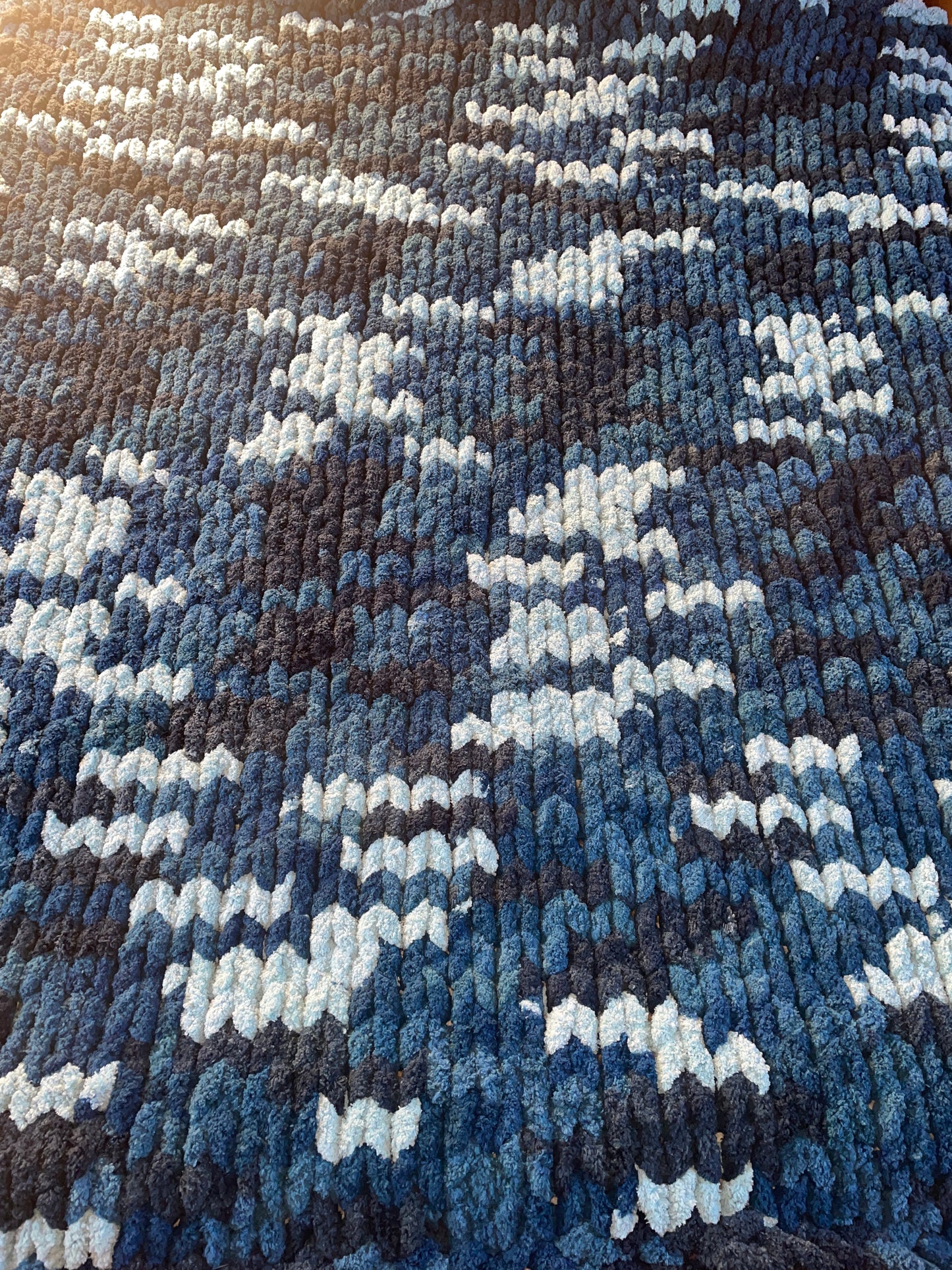 Handmade Custom Throw 45" x 60" Tight-Knit Chunky Blanket