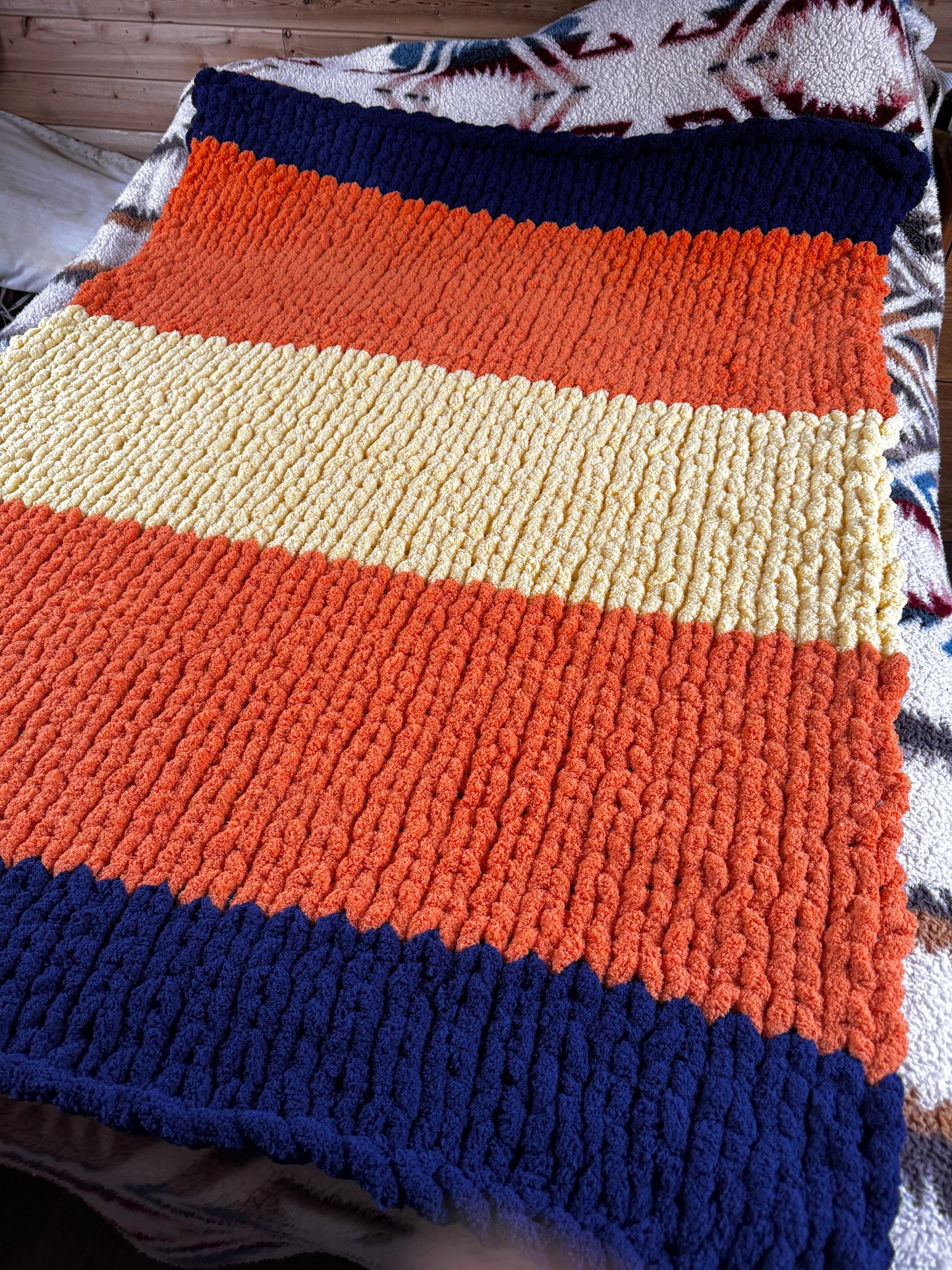 Handmade Custom Throw 45" x 60" Tight-Knit Chunky Blanket
