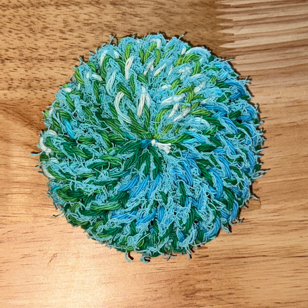 Emerald and Caribbean Scrubbie & Dishcloth
