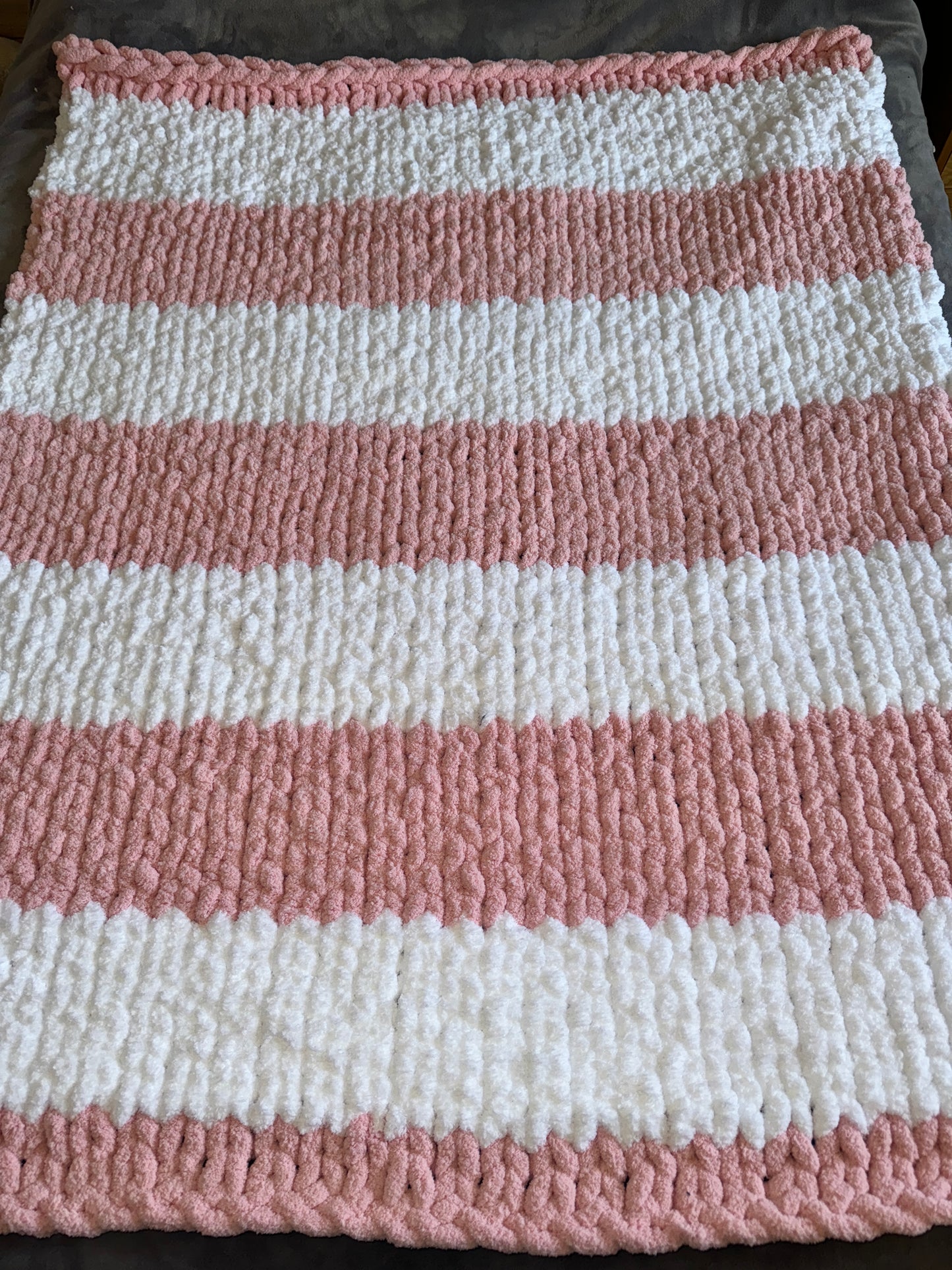 Handmade Custom Throw 45" x 60" Tight-Knit Chunky Blanket