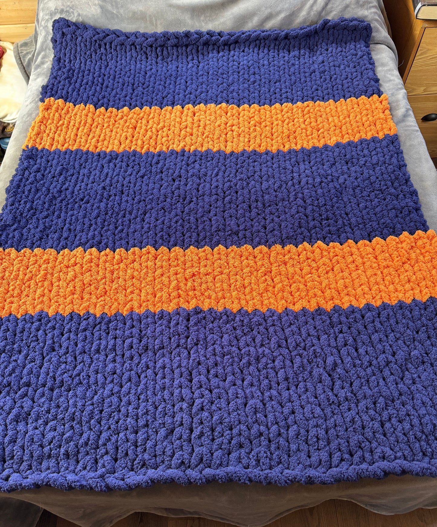 Handmade Custom Throw 45" x 60" Tight-Knit Chunky Blanket
