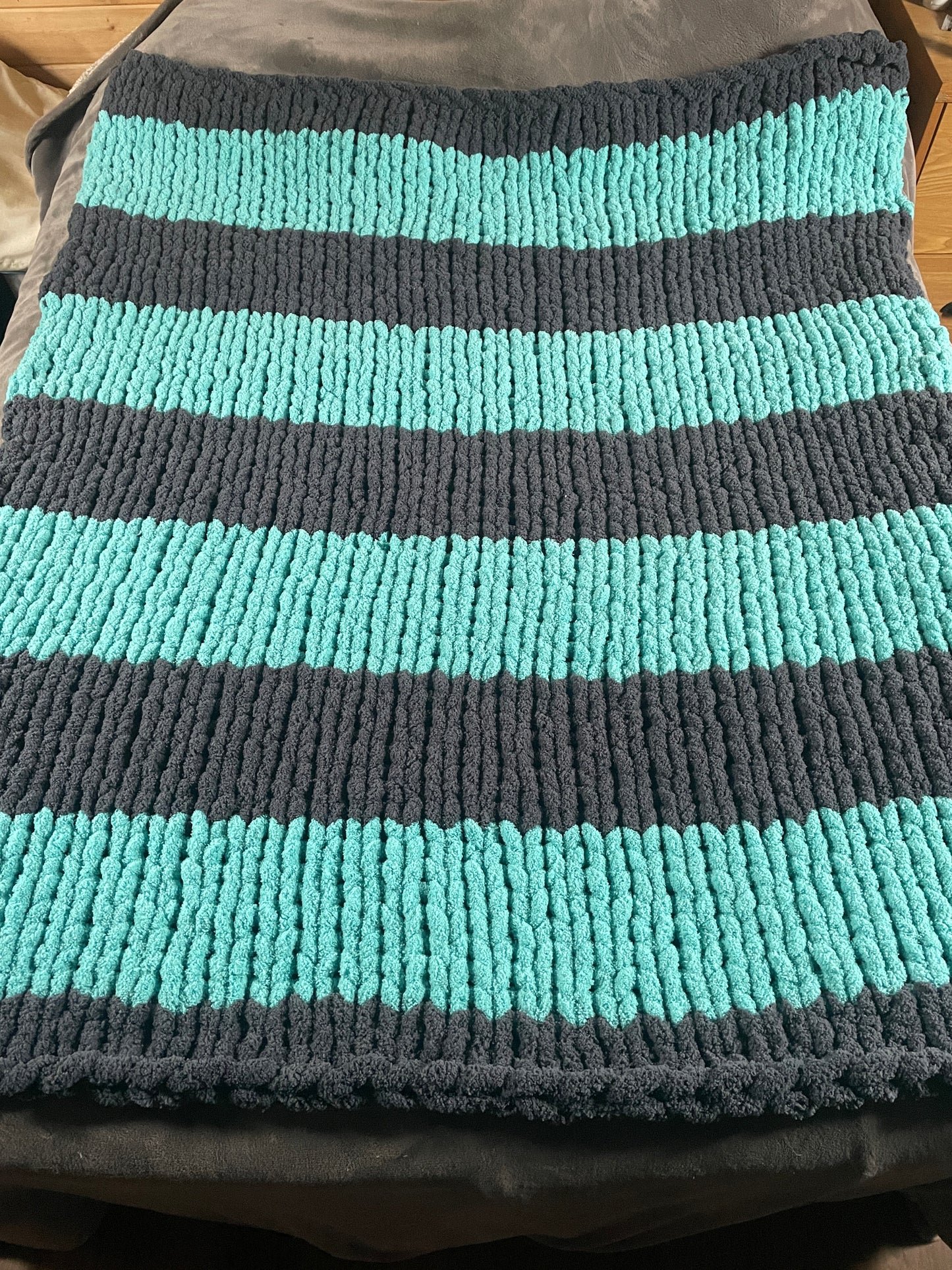 Handmade Custom Throw 45" x 60" Tight-Knit Chunky Blanket