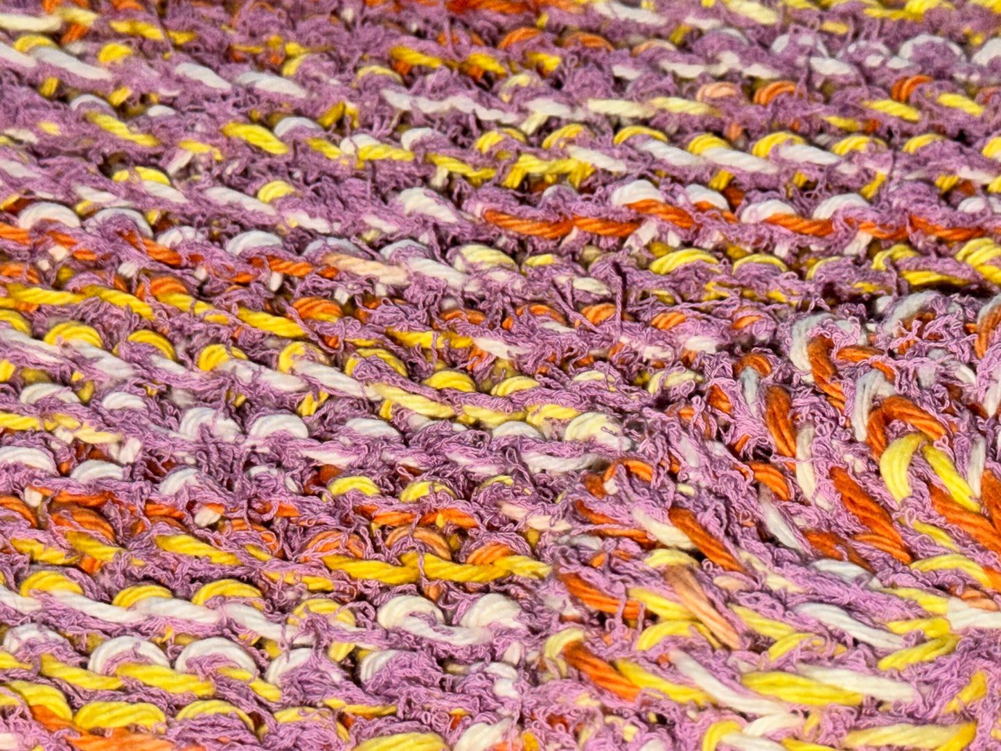 Creamsicle and Lavender Scrubbie & Dishcloth