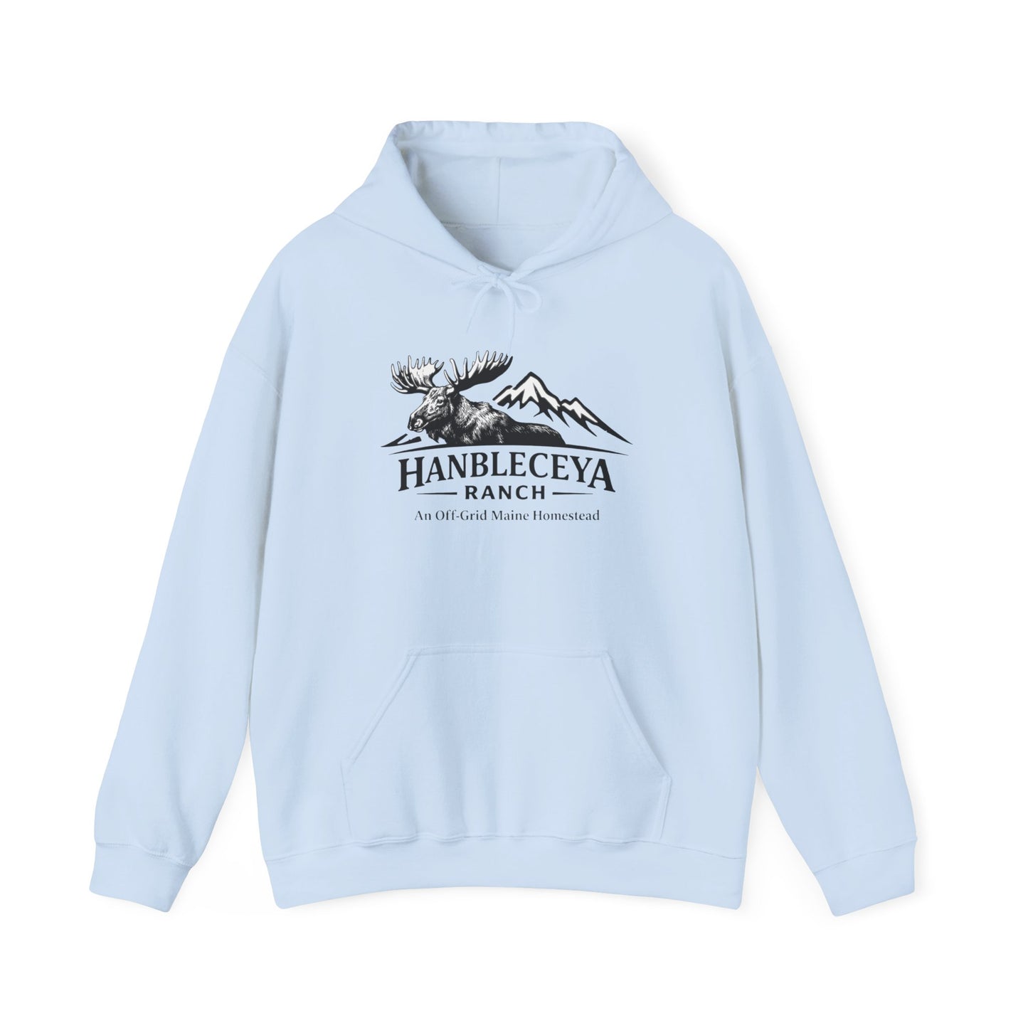 Hanbleceya Ranch Hoodie – Vintage Moose & Mountain Logo Sweatshirt