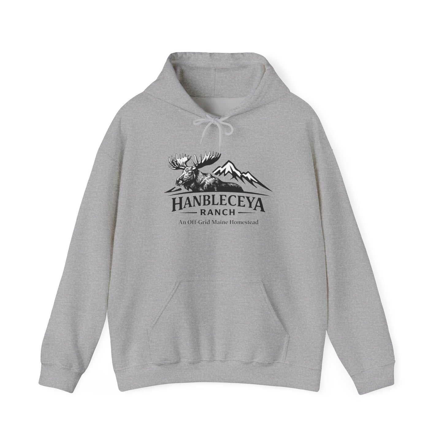 Hanbleceya Ranch Hoodie – Vintage Moose & Mountain Logo Sweatshirt