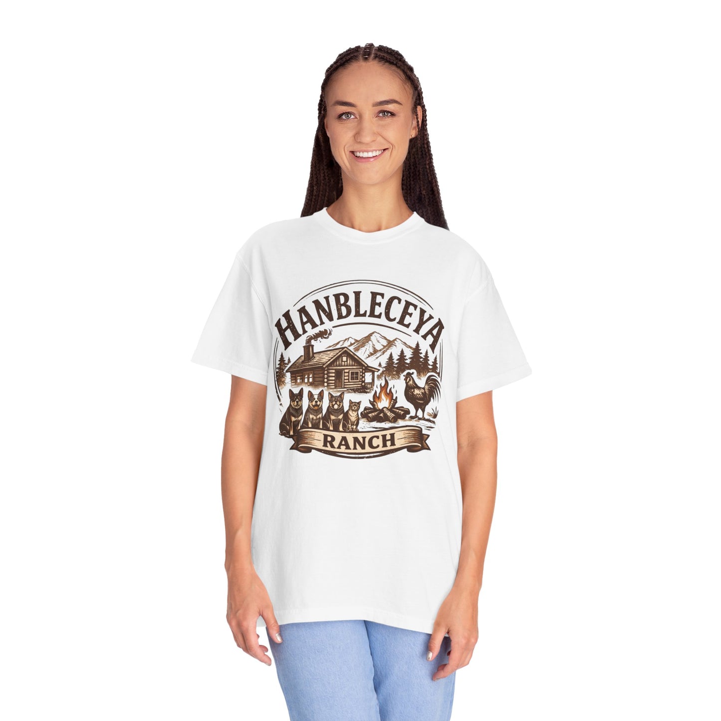 Hanbleceya Ranch - Unisex Garment-Dyed T-shirt