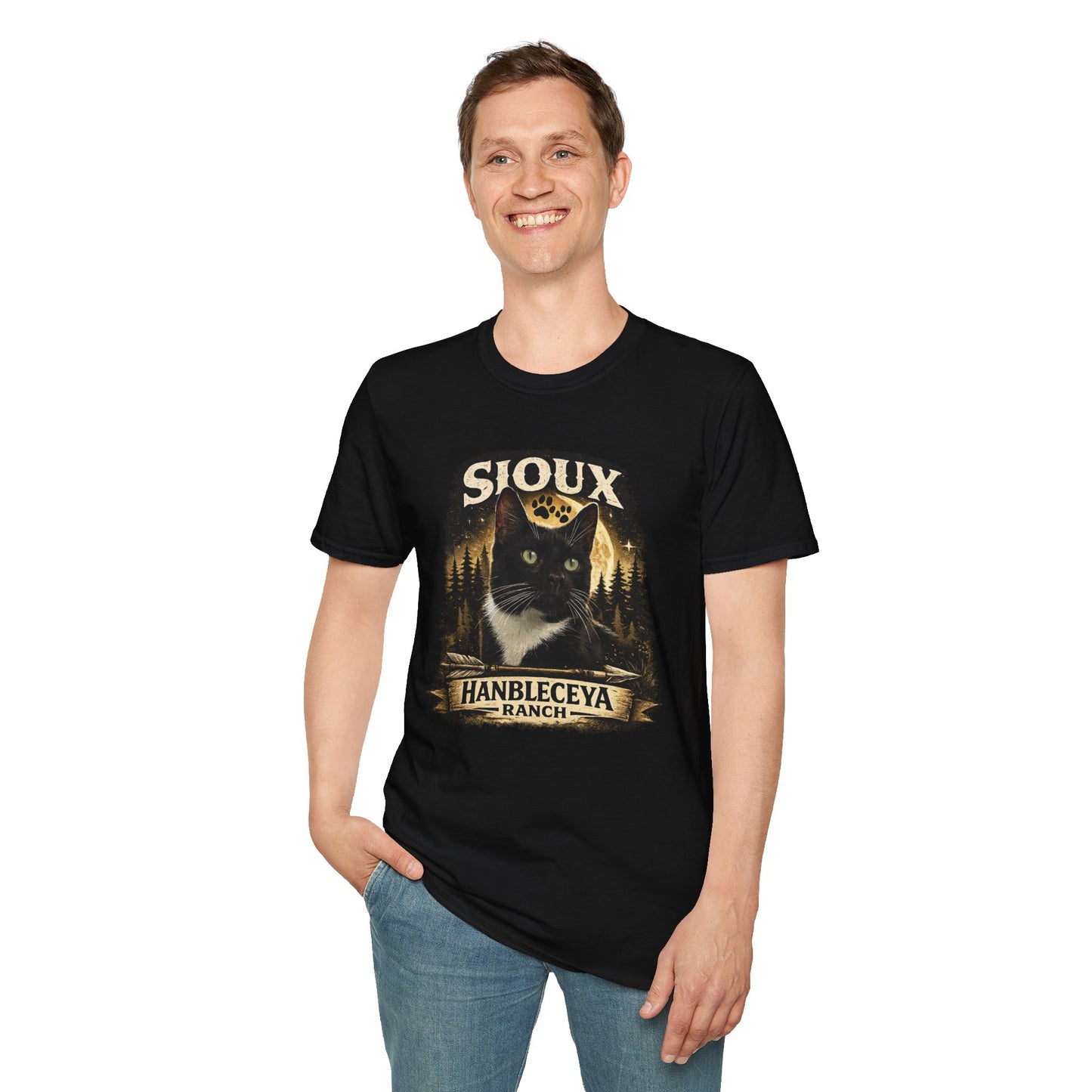 Sioux Blackout Ranch T-Shirt — Vintage Forest Graphic Tee