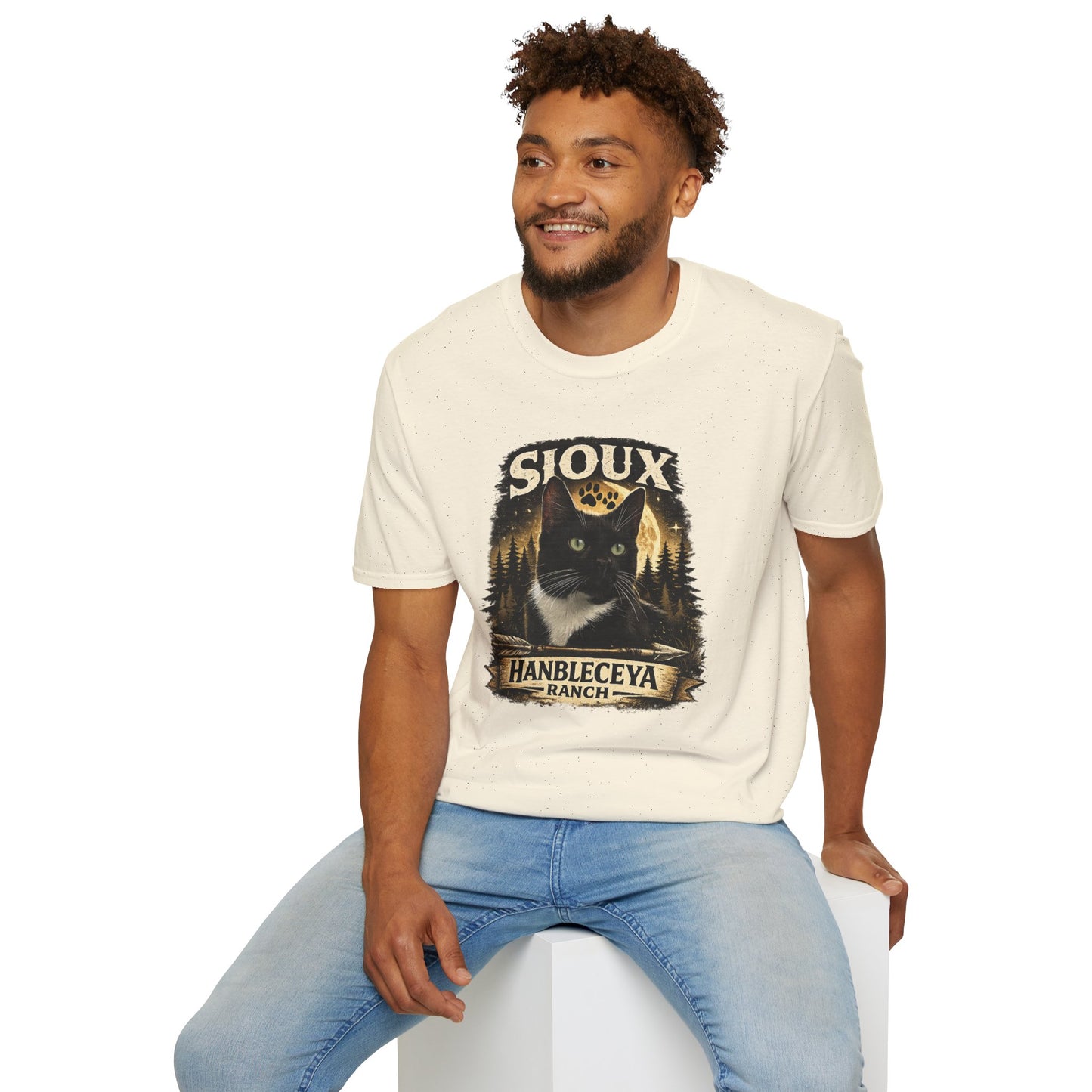 Sioux Blackout Ranch T-Shirt — Vintage Forest Graphic Tee