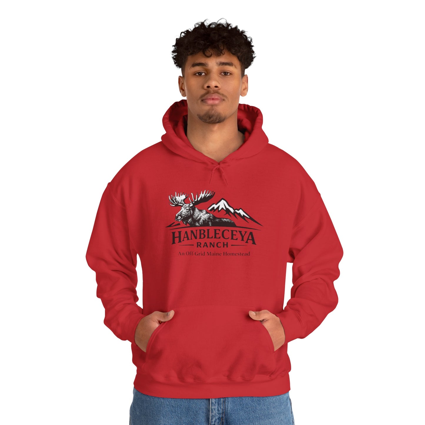 Hanbleceya Ranch Hoodie – Vintage Moose & Mountain Logo Sweatshirt