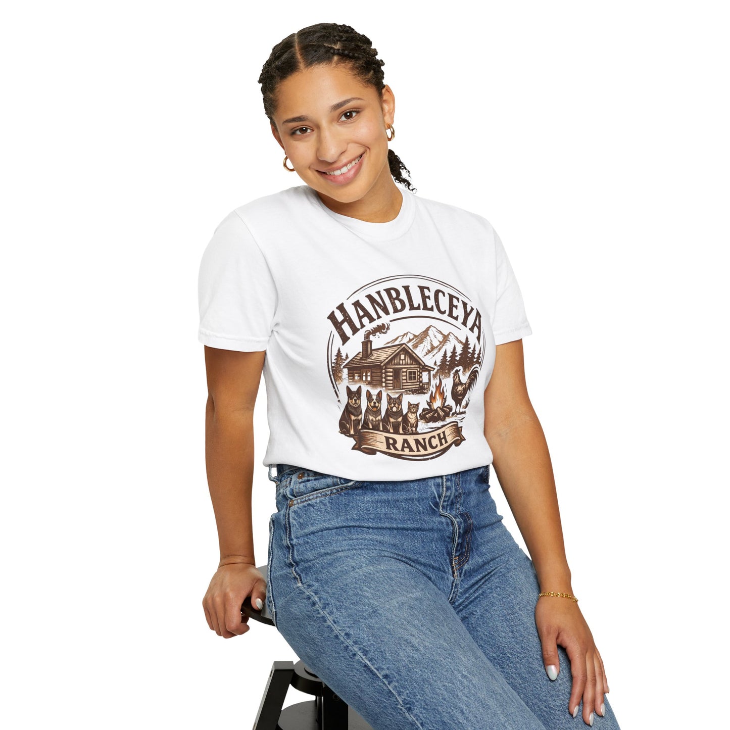 Hanbleceya Ranch - Unisex Garment-Dyed T-shirt