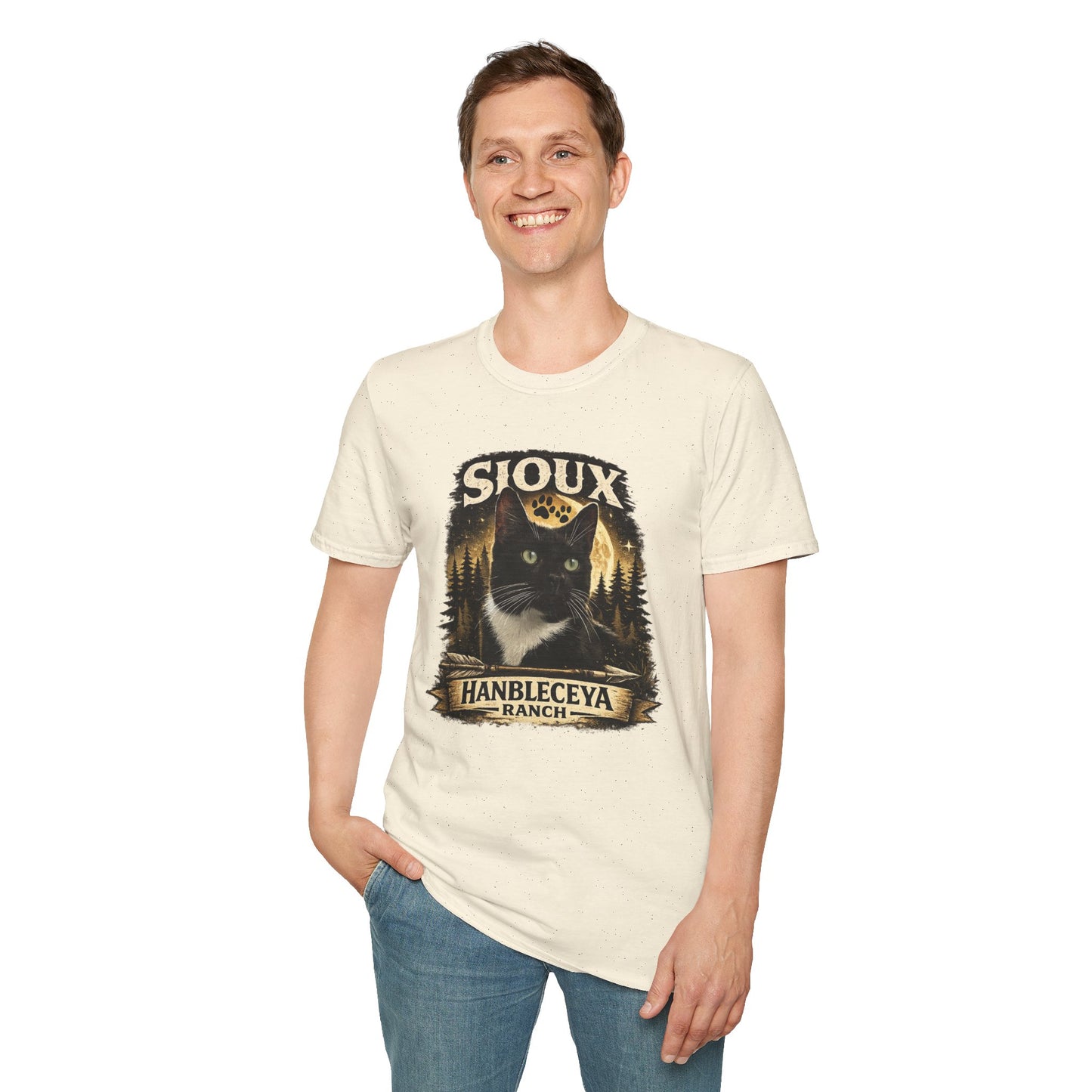 Sioux Blackout Ranch T-Shirt — Vintage Forest Graphic Tee