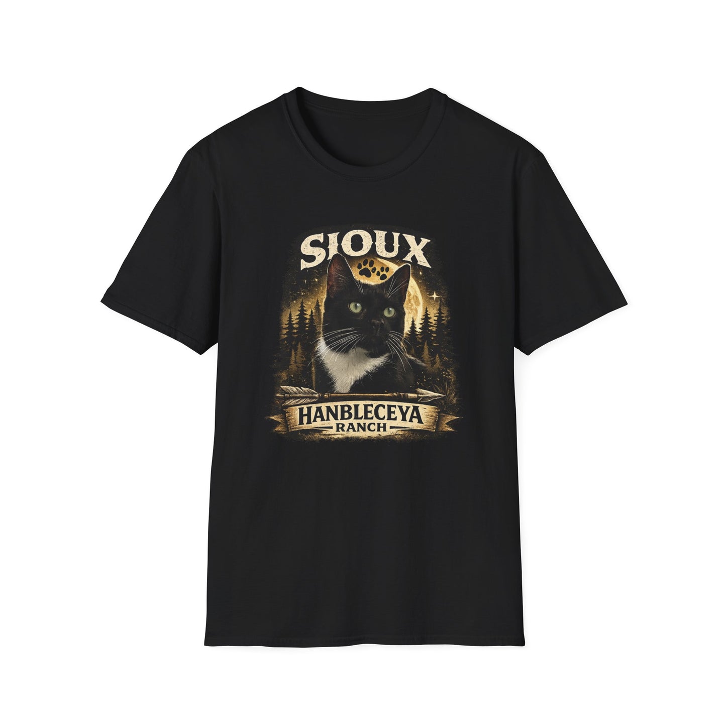 Sioux Blackout Ranch T-Shirt — Vintage Forest Graphic Tee
