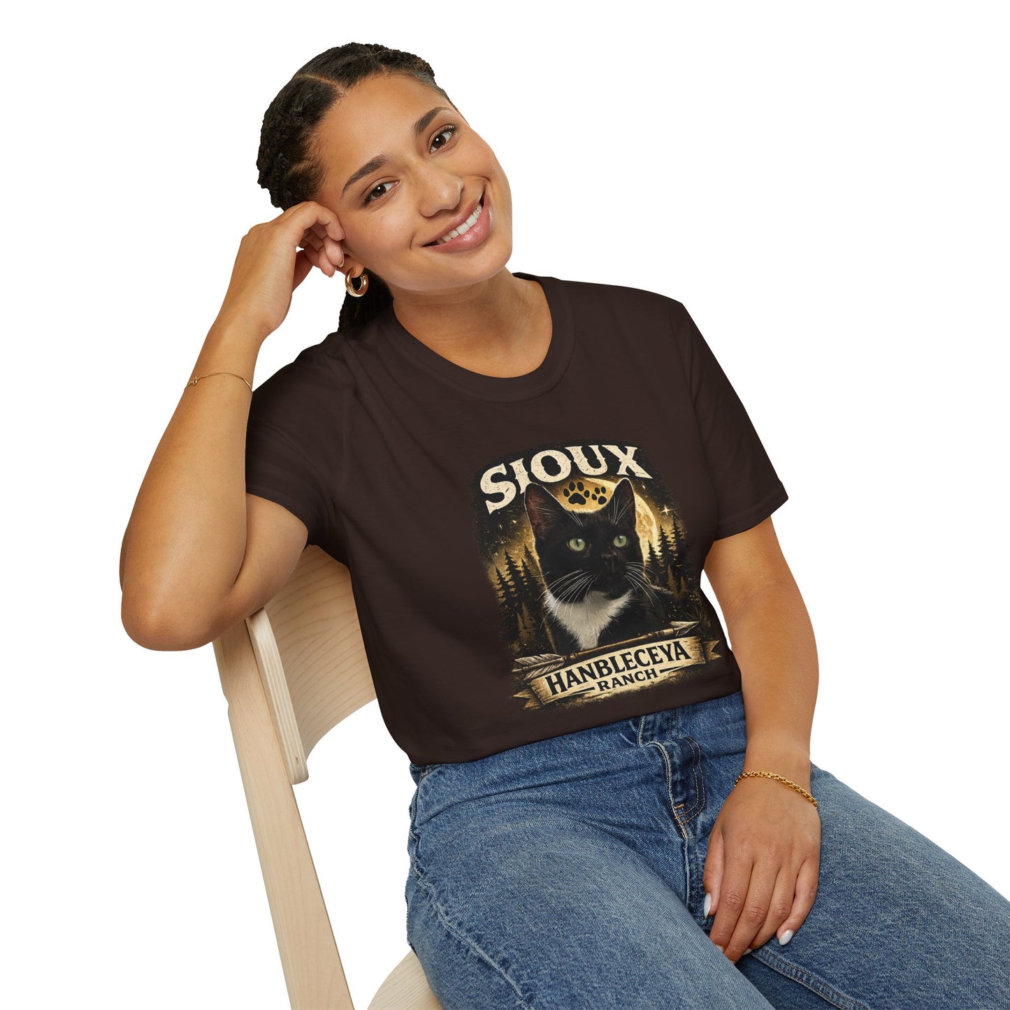 Sioux Blackout Ranch T-Shirt — Vintage Forest Graphic Tee