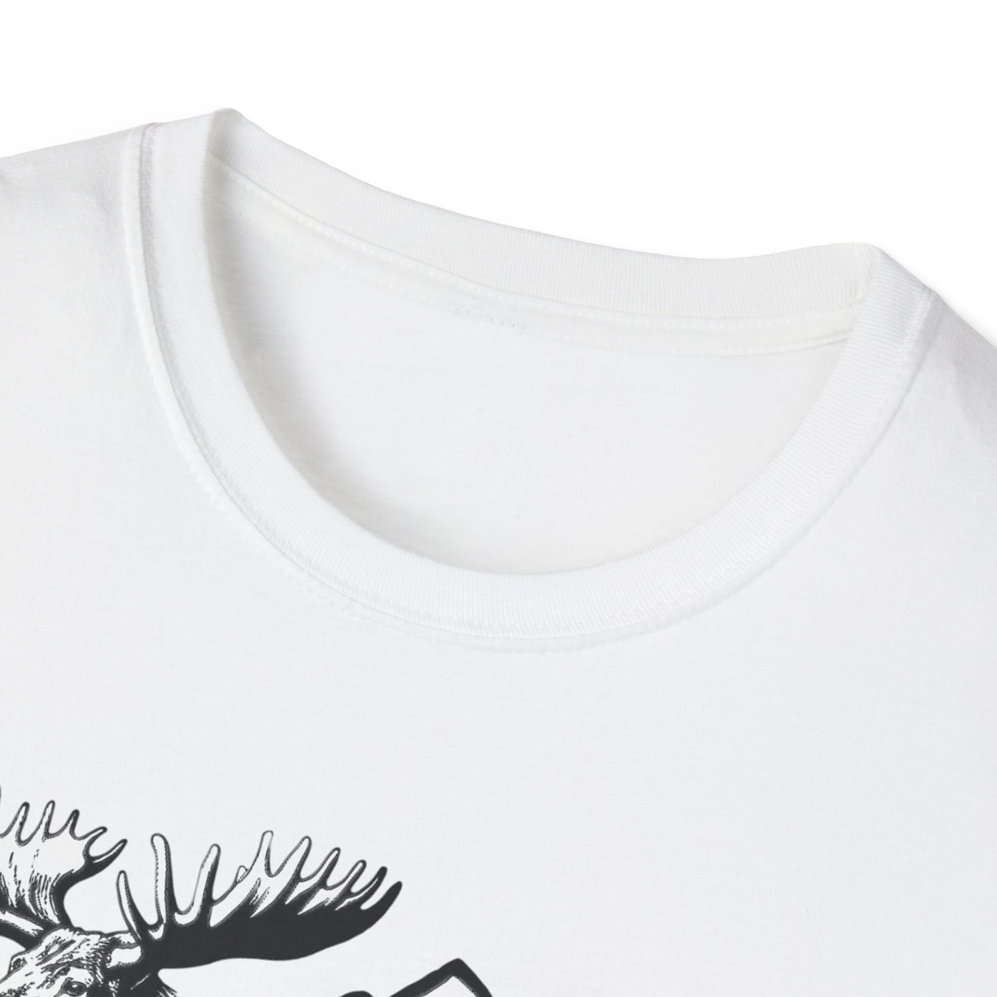 Hanbleceya Ranch - Vintage Moose & Mountain Unisex Softstyle T-Shirt