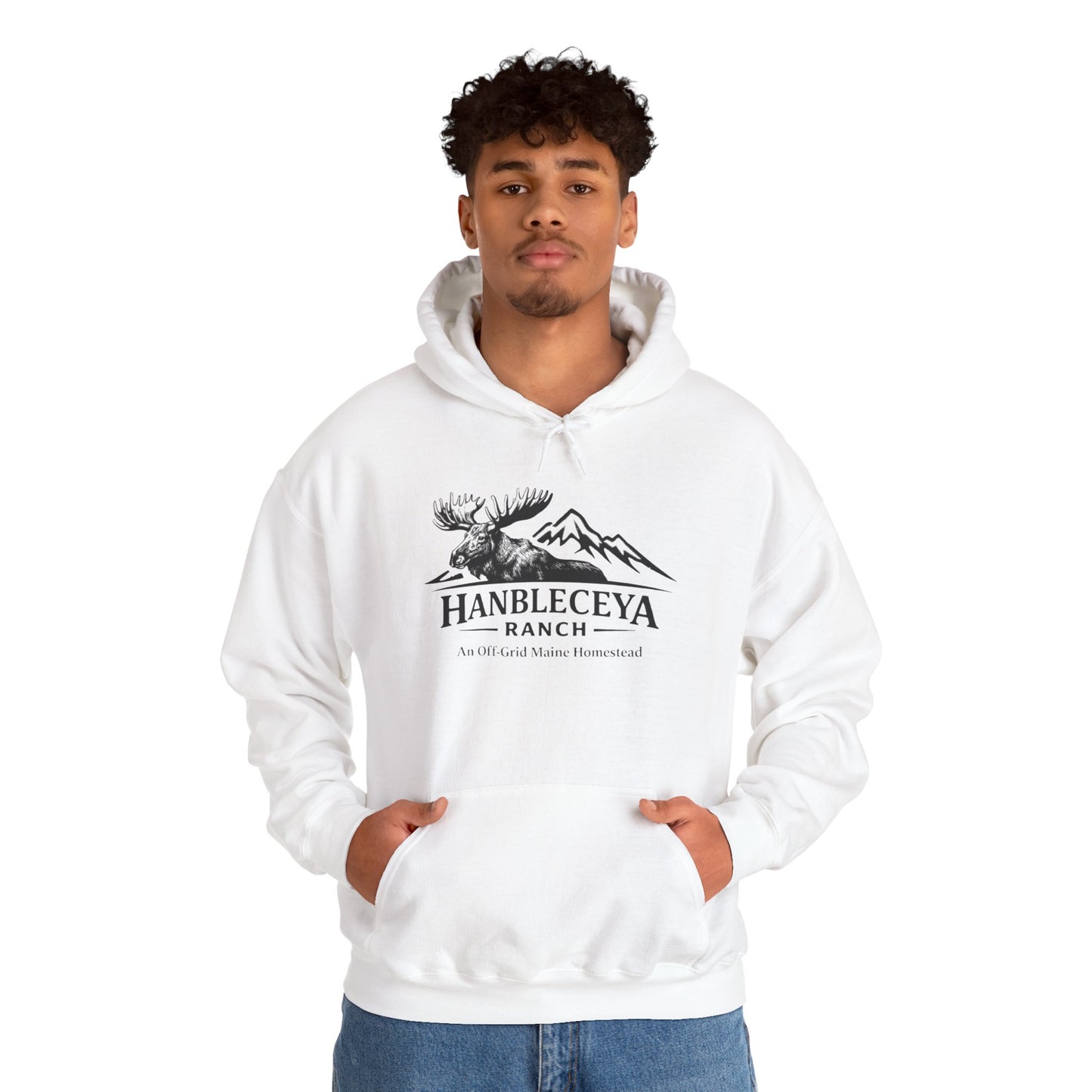 Hanbleceya Ranch Hoodie – Vintage Moose & Mountain Logo Sweatshirt