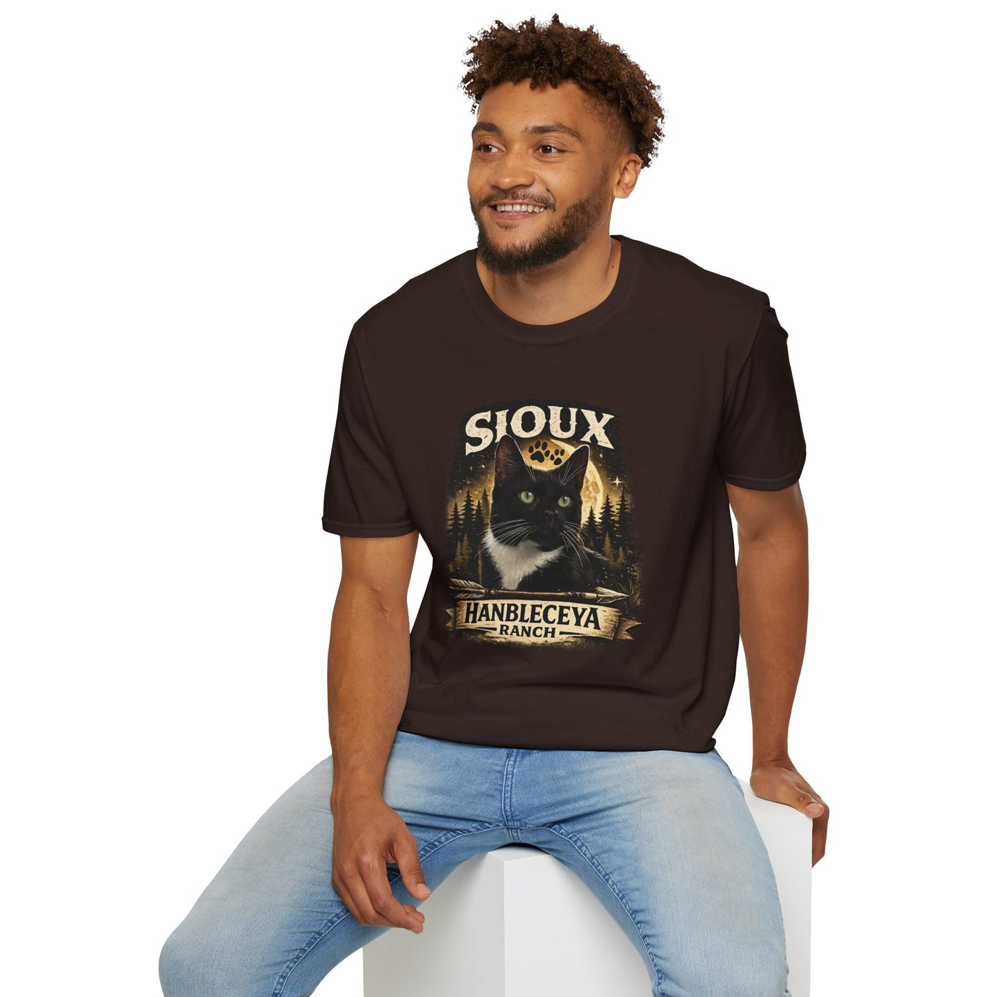 Sioux Blackout Ranch T-Shirt — Vintage Forest Graphic Tee