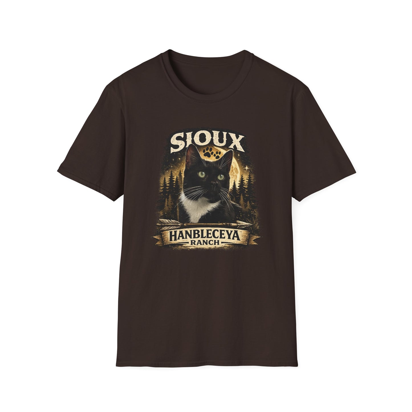 Sioux Blackout Ranch T-Shirt — Vintage Forest Graphic Tee