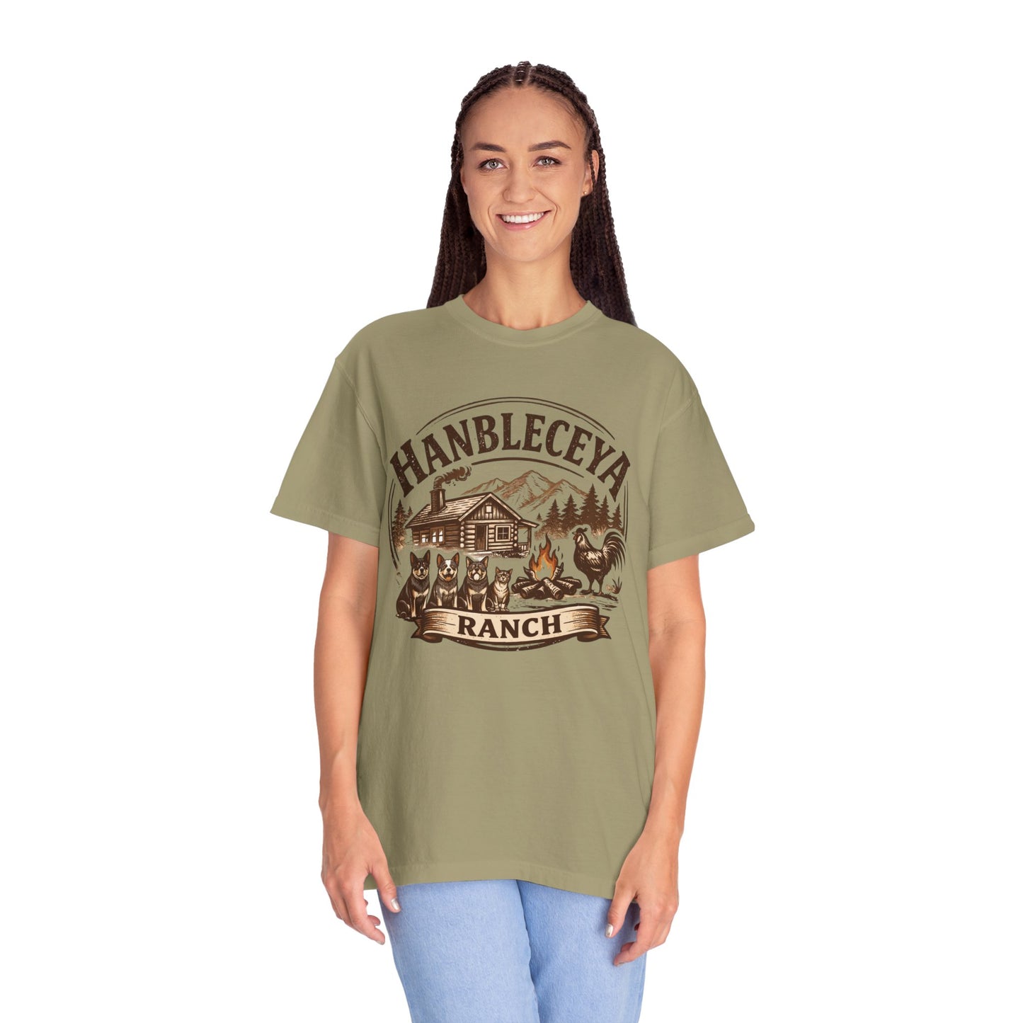Hanbleceya Ranch - Unisex Garment-Dyed T-shirt