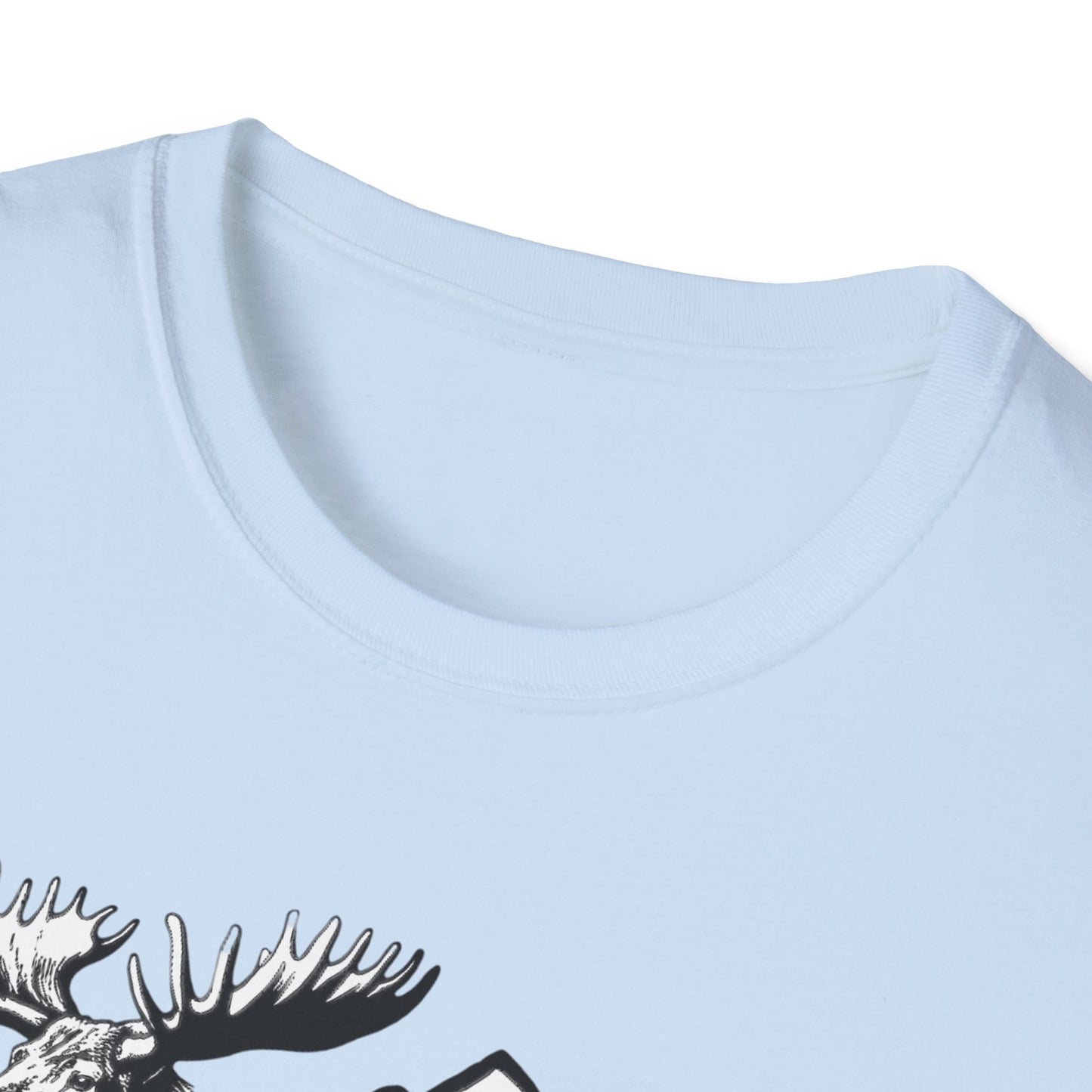 Hanbleceya Ranch - Vintage Moose & Mountain Unisex Softstyle T-Shirt