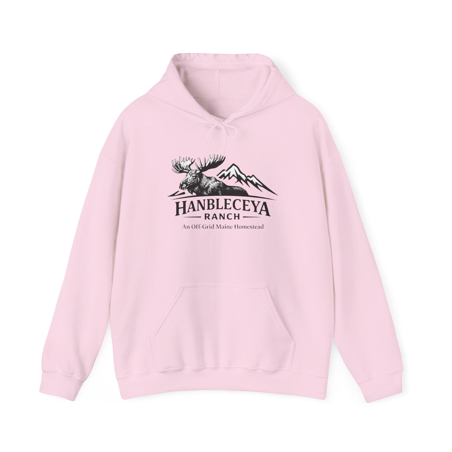 Hanbleceya Ranch Hoodie – Vintage Moose & Mountain Logo Sweatshirt