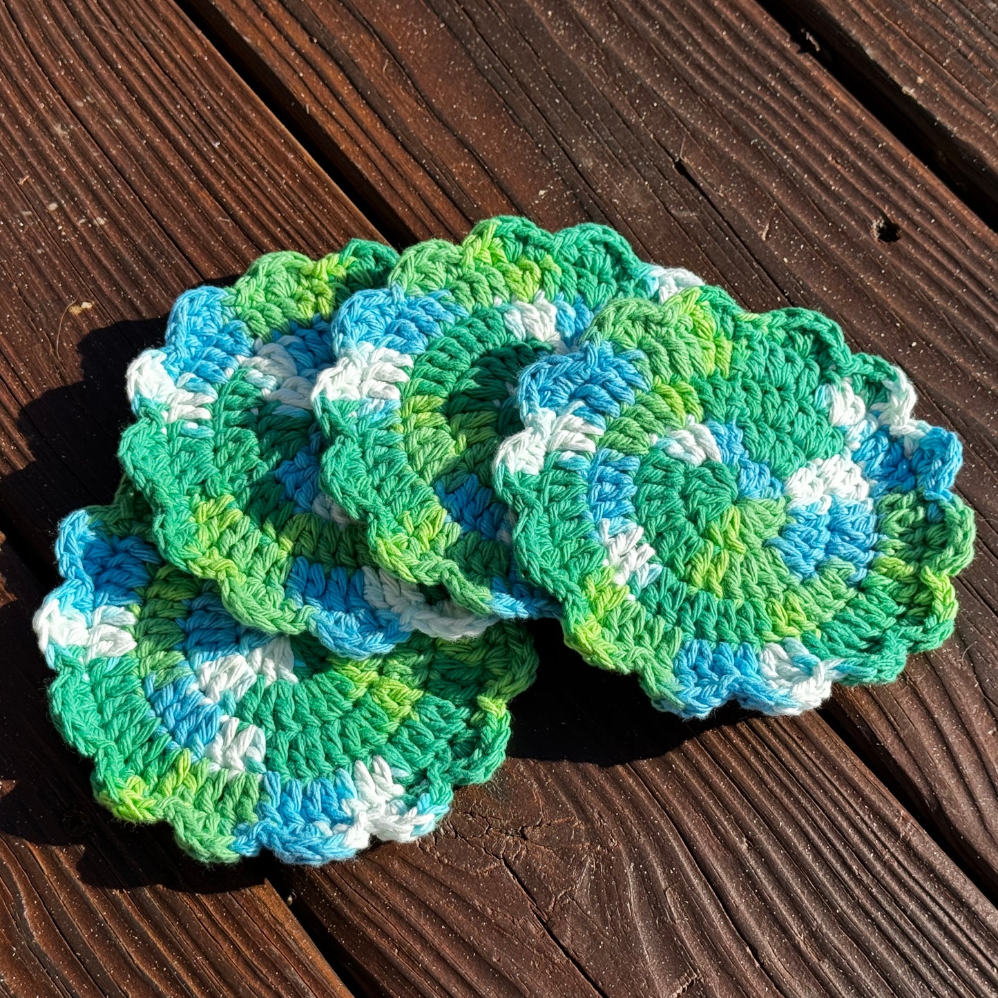 Wildwood Blossom Crochet Coasters