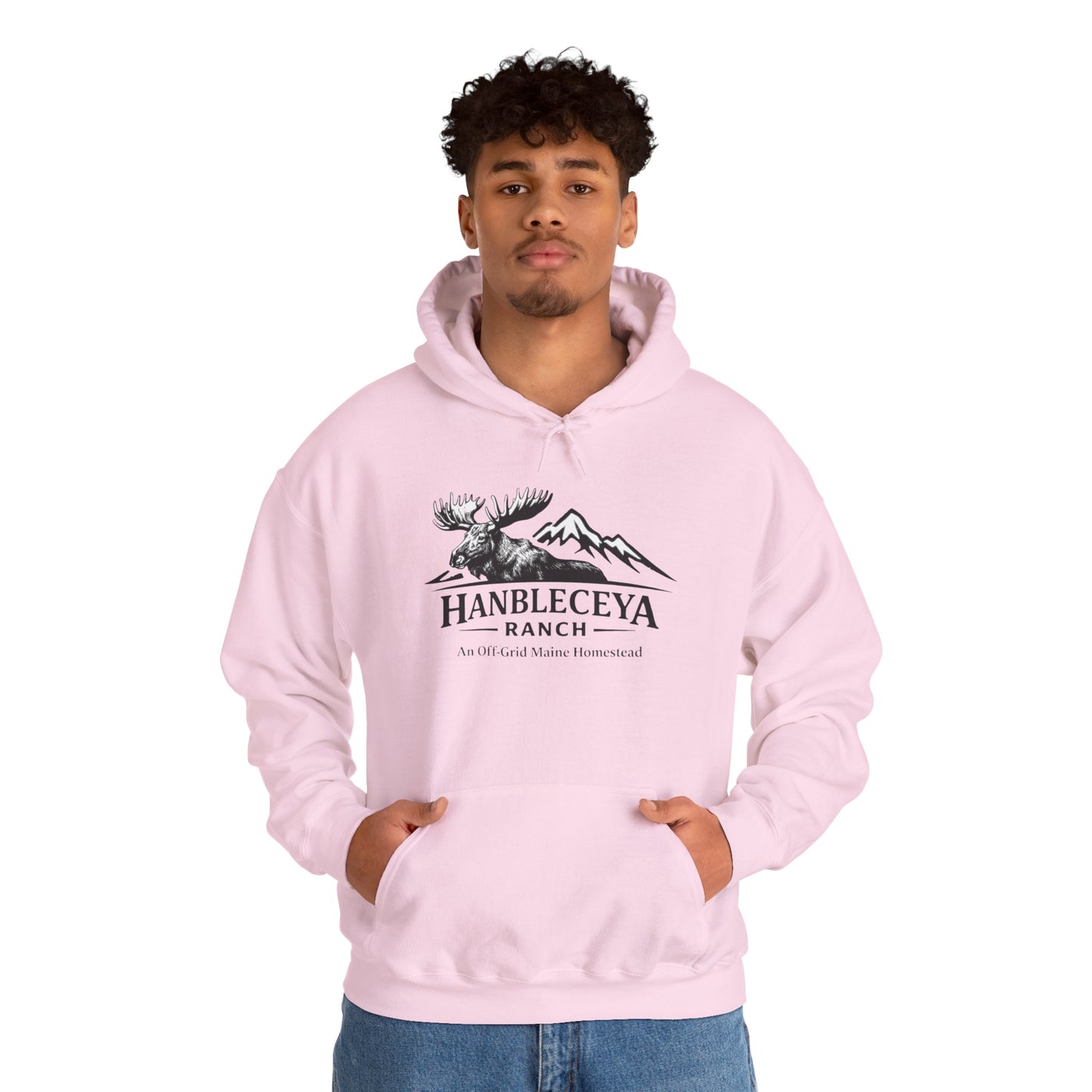 Hanbleceya Ranch Hoodie – Vintage Moose & Mountain Logo Sweatshirt