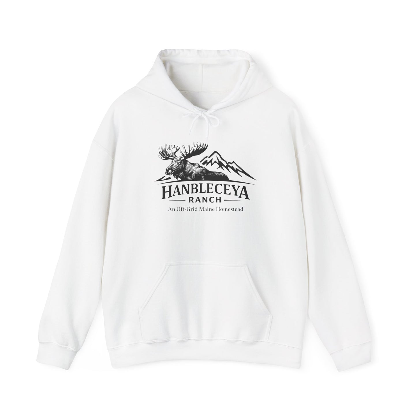 Hanbleceya Ranch Hoodie – Vintage Moose & Mountain Logo Sweatshirt