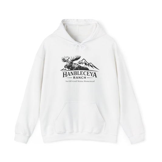 Hanbleceya Ranch Hoodie – Vintage Moose & Mountain Logo Sweatshirt