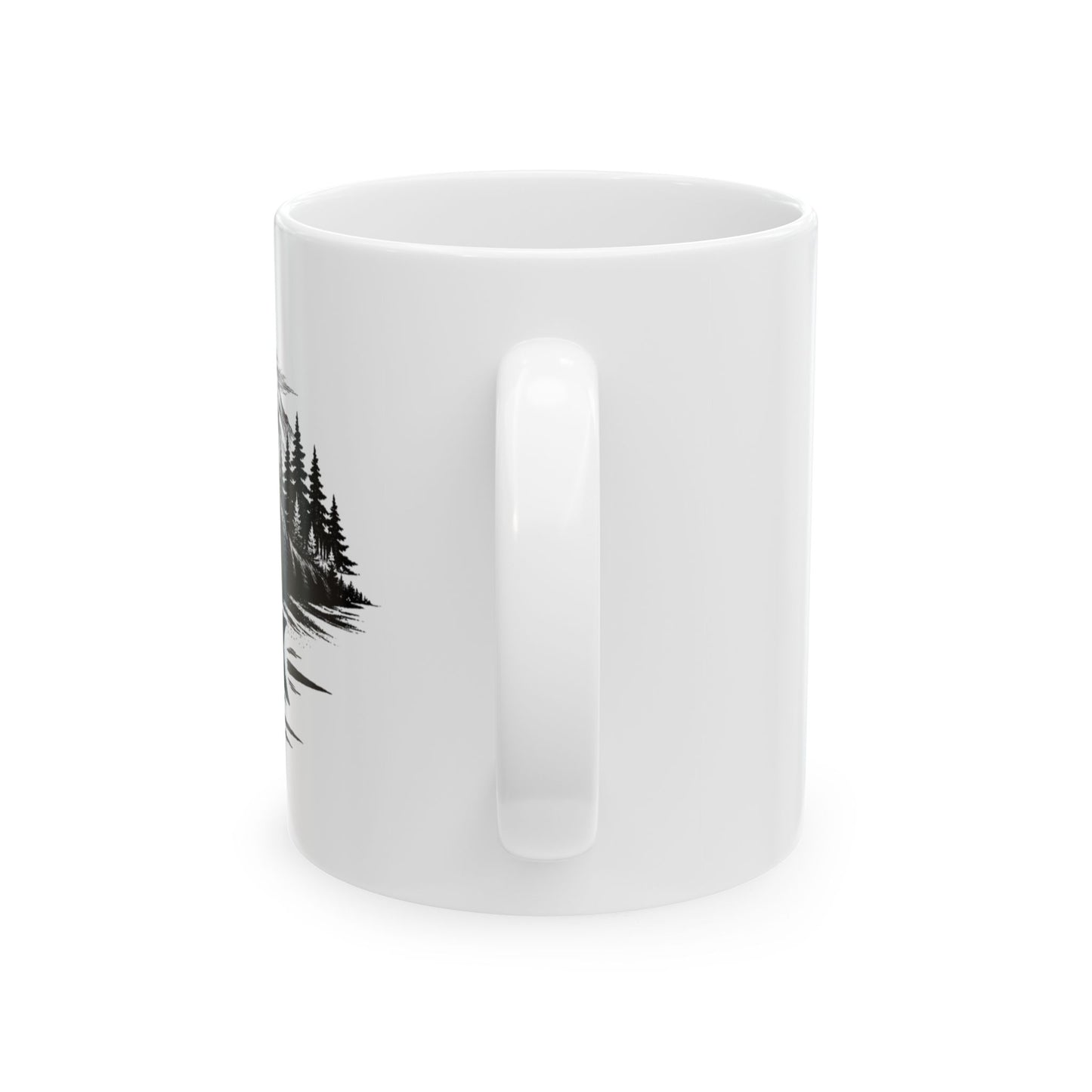 Sioux Mountain Scene Ceramic Mug — Rustic Cat Lover Coffee Cup (11oz, 15oz)