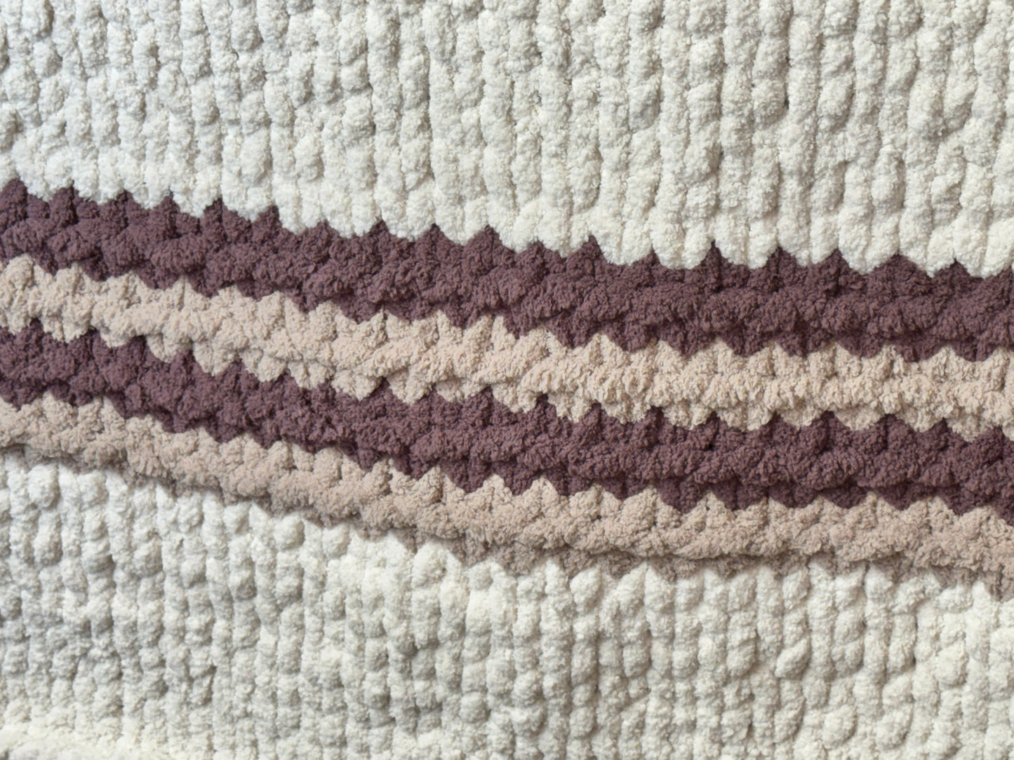 Handmade Custom Maine Morning Mist Tight-Knit Chunky Throw Blanket ~40 x 60