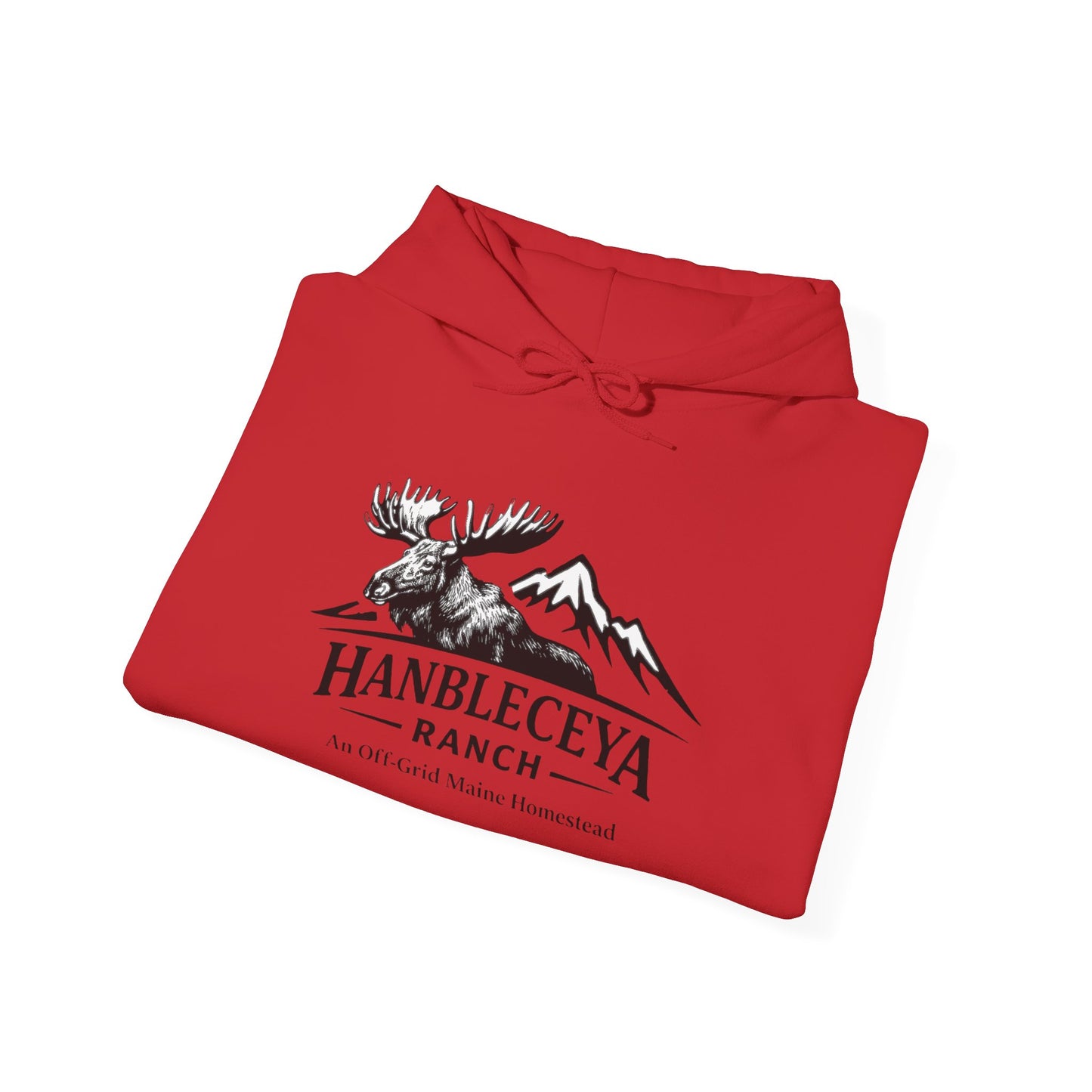 Hanbleceya Ranch Hoodie – Vintage Moose & Mountain Logo Sweatshirt