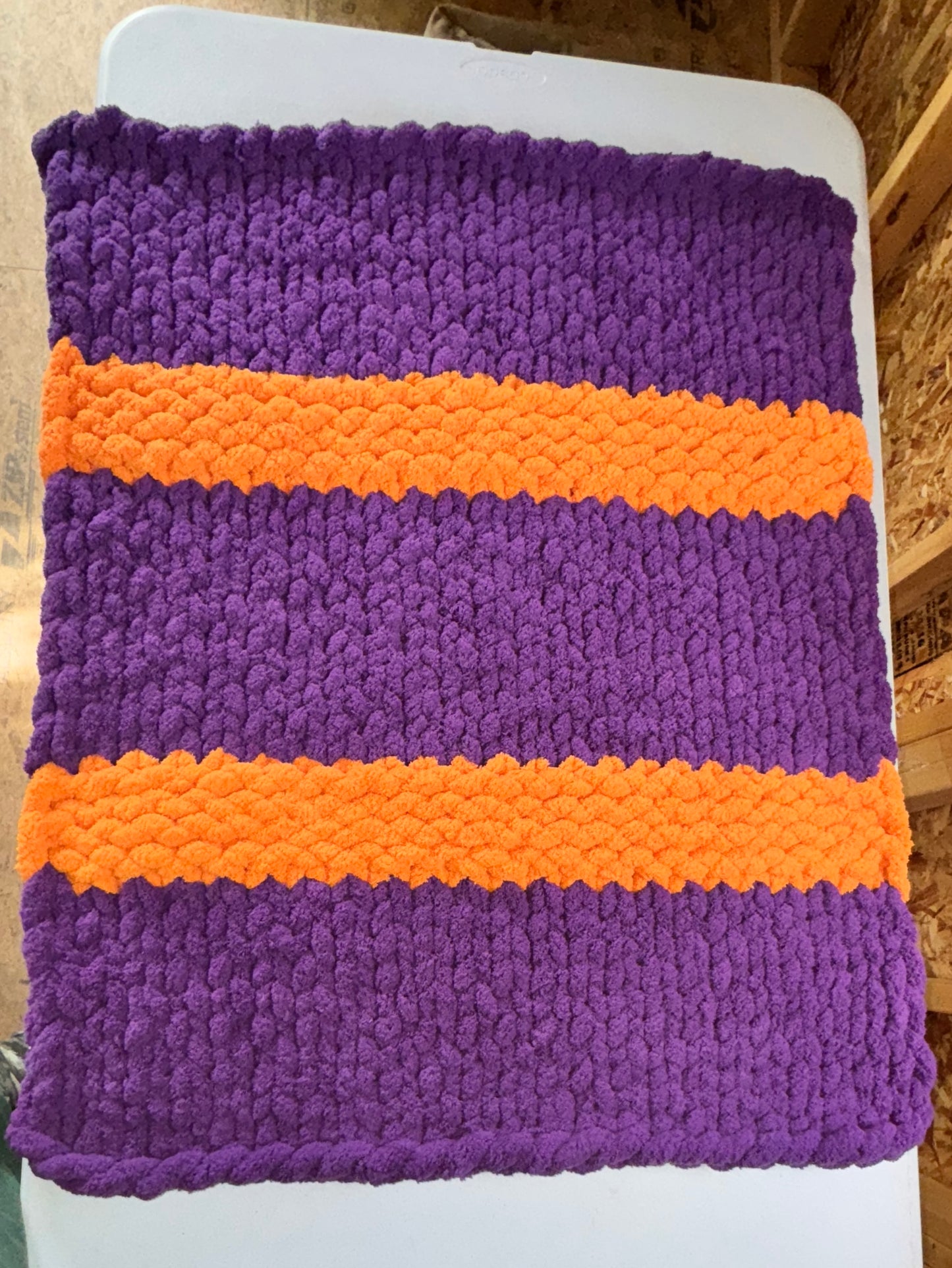 Handmade Custom Halloween 30" x 38" Tight-Knit Chunky Baby Blanket