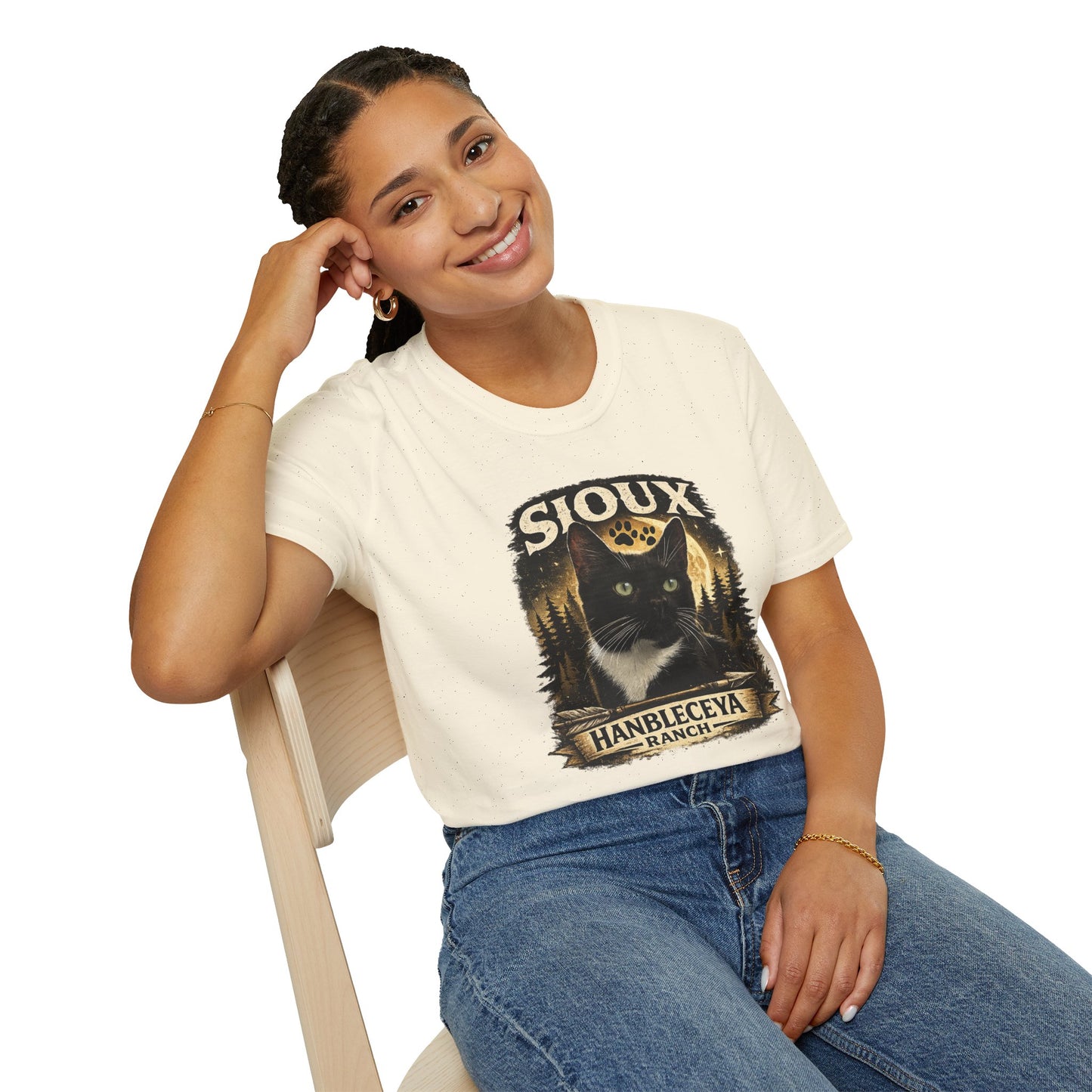 Sioux Blackout Ranch T-Shirt — Vintage Forest Graphic Tee