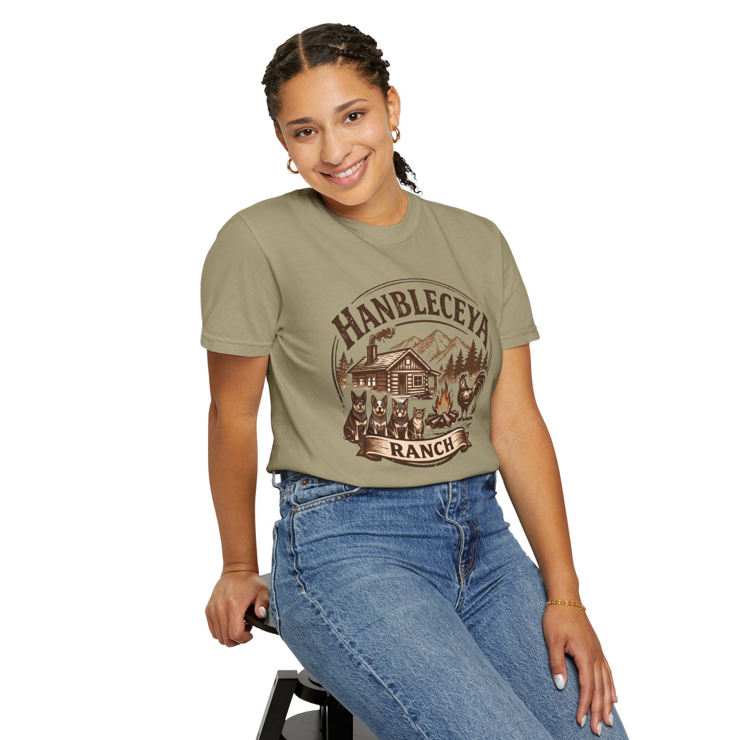 Hanbleceya Ranch - Unisex Garment-Dyed T-shirt
