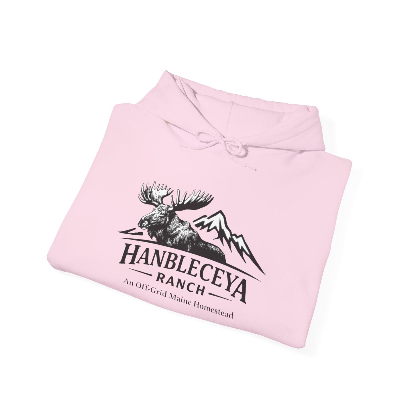 Hanbleceya Ranch Hoodie – Vintage Moose & Mountain Logo Sweatshirt