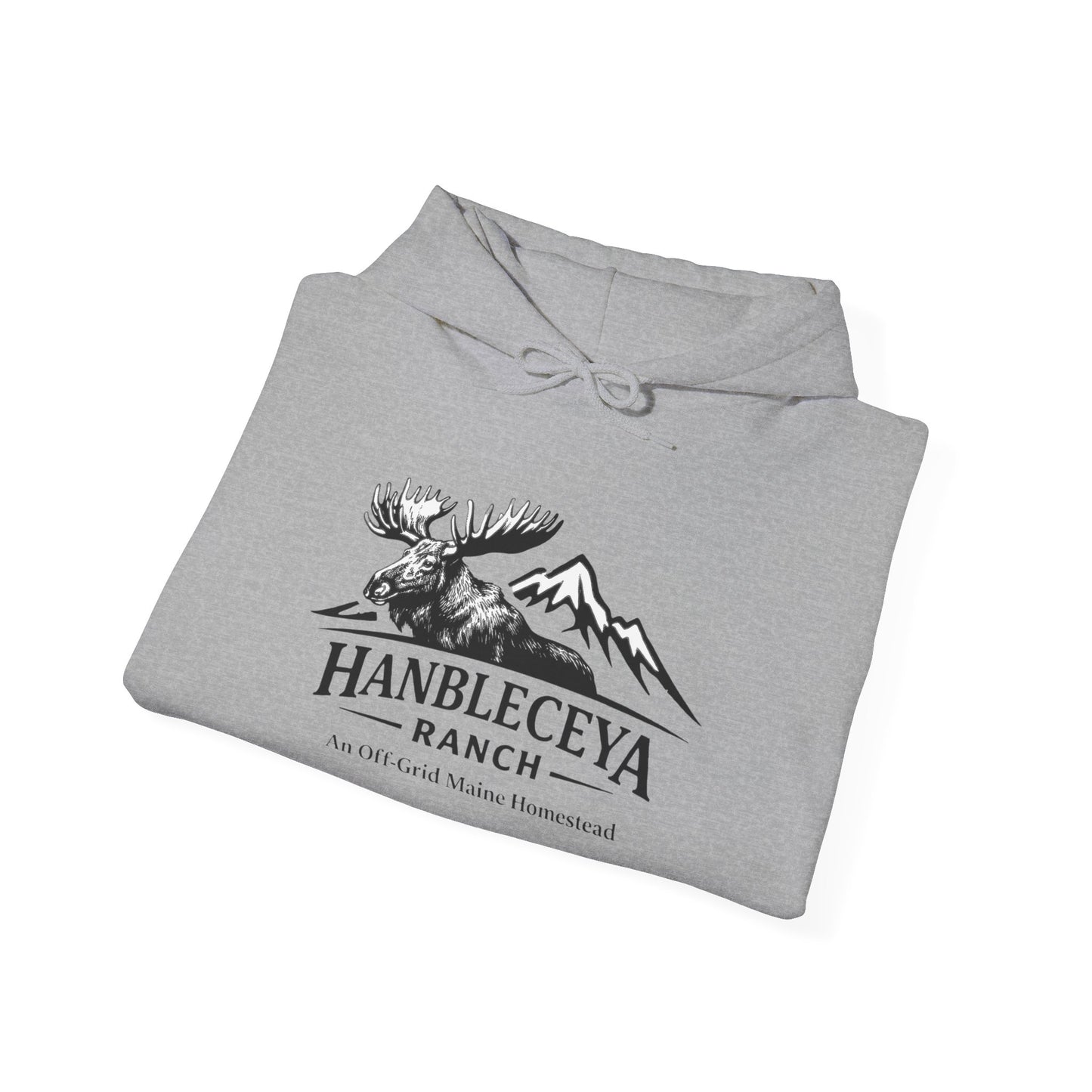 Hanbleceya Ranch Hoodie – Vintage Moose & Mountain Logo Sweatshirt