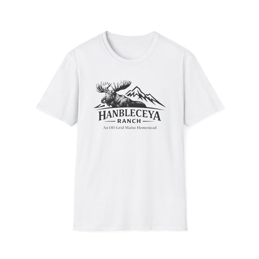 Hanbleceya Ranch - Vintage Moose & Mountain Unisex Softstyle T-Shirt