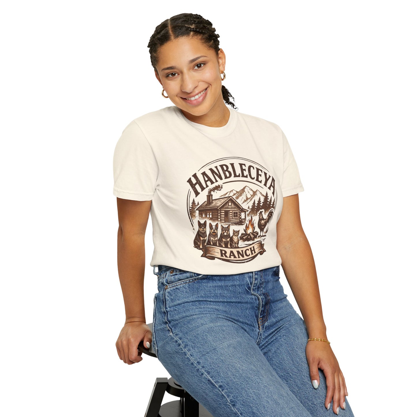 Hanbleceya Ranch - Unisex Garment-Dyed T-shirt
