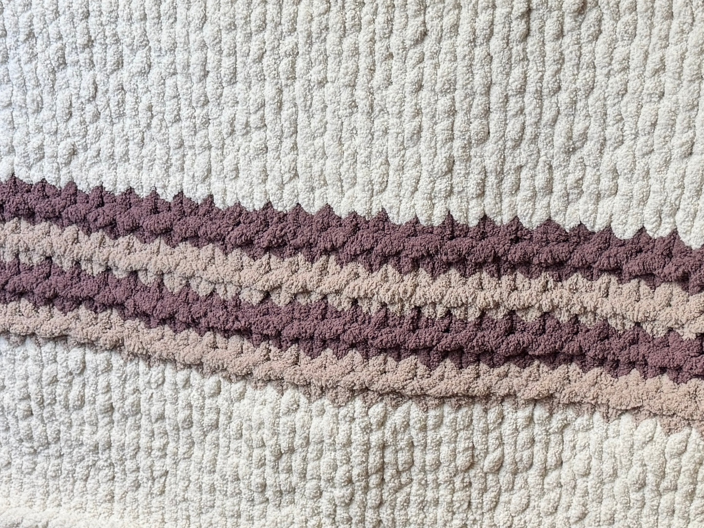 Handmade Custom Maine Morning Mist Tight-Knit Chunky Throw Blanket ~40 x 60