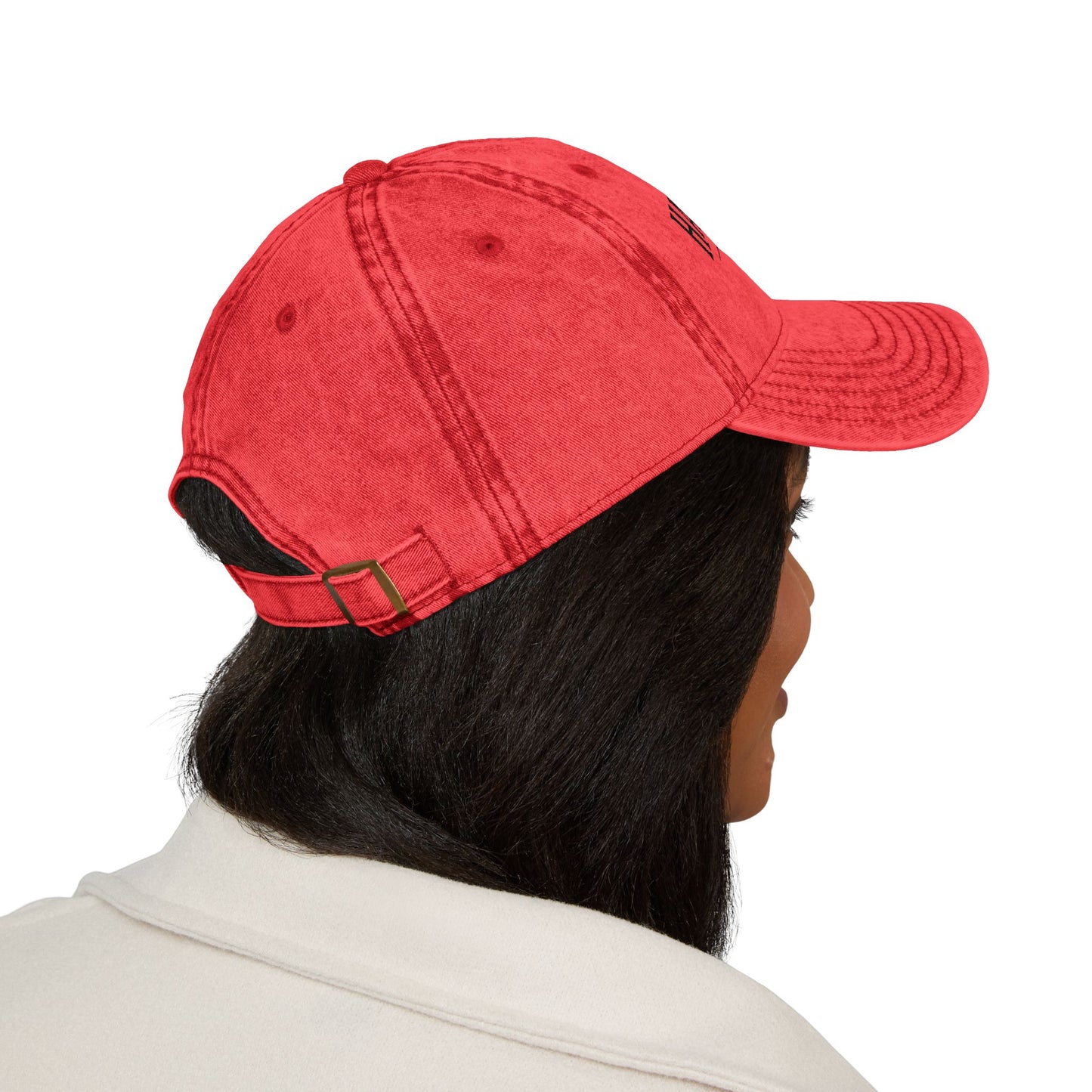 Vintage Embroidered Cap – "Hanbleceya Ranch" Distressed Hat