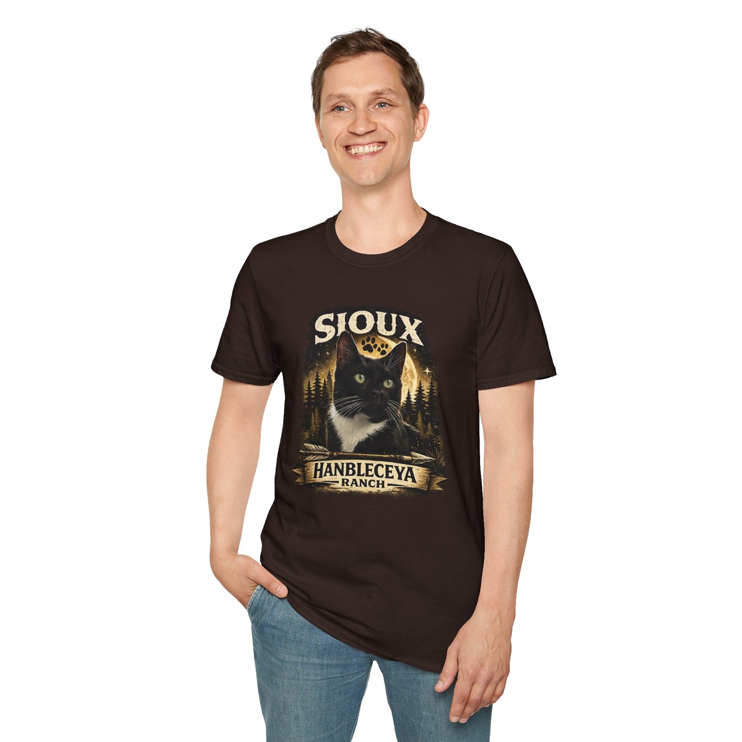 Sioux Blackout Ranch T-Shirt — Vintage Forest Graphic Tee