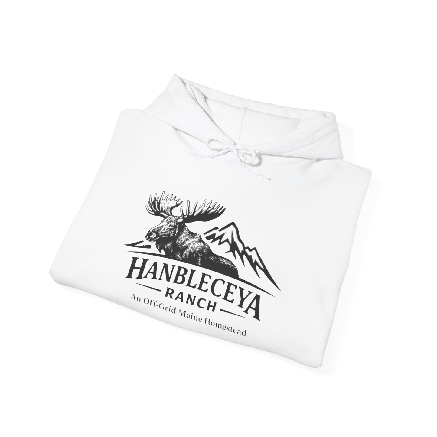 Hanbleceya Ranch Hoodie – Vintage Moose & Mountain Logo Sweatshirt