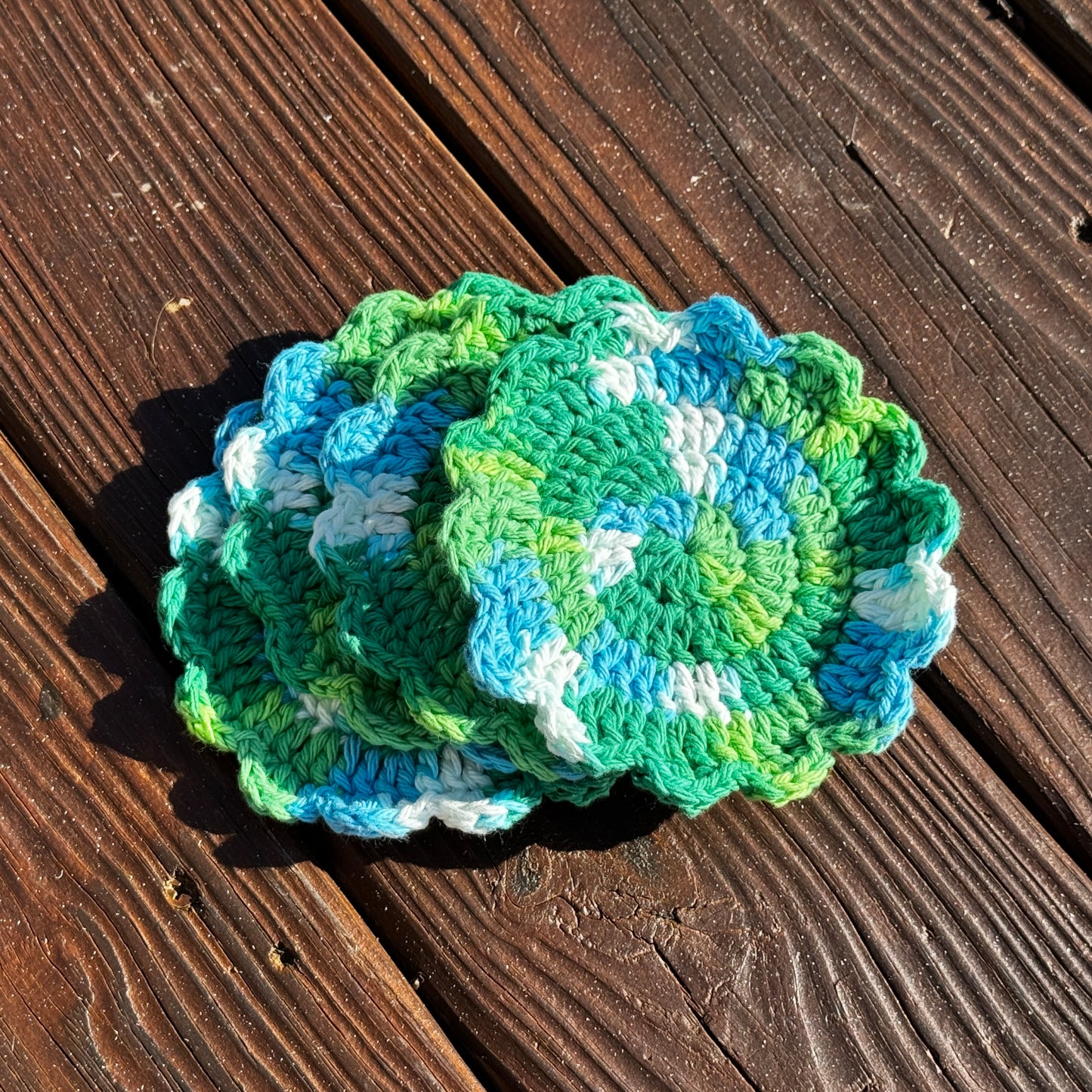 Wildwood Blossom Crochet Coasters