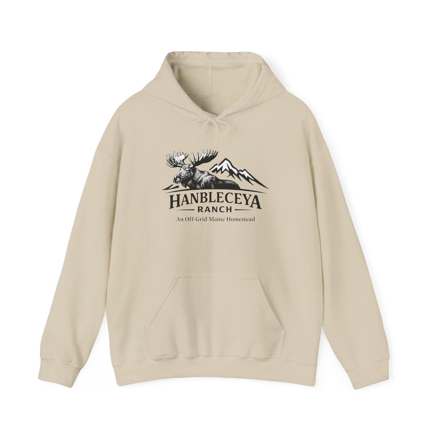 Hanbleceya Ranch Hoodie – Vintage Moose & Mountain Logo Sweatshirt