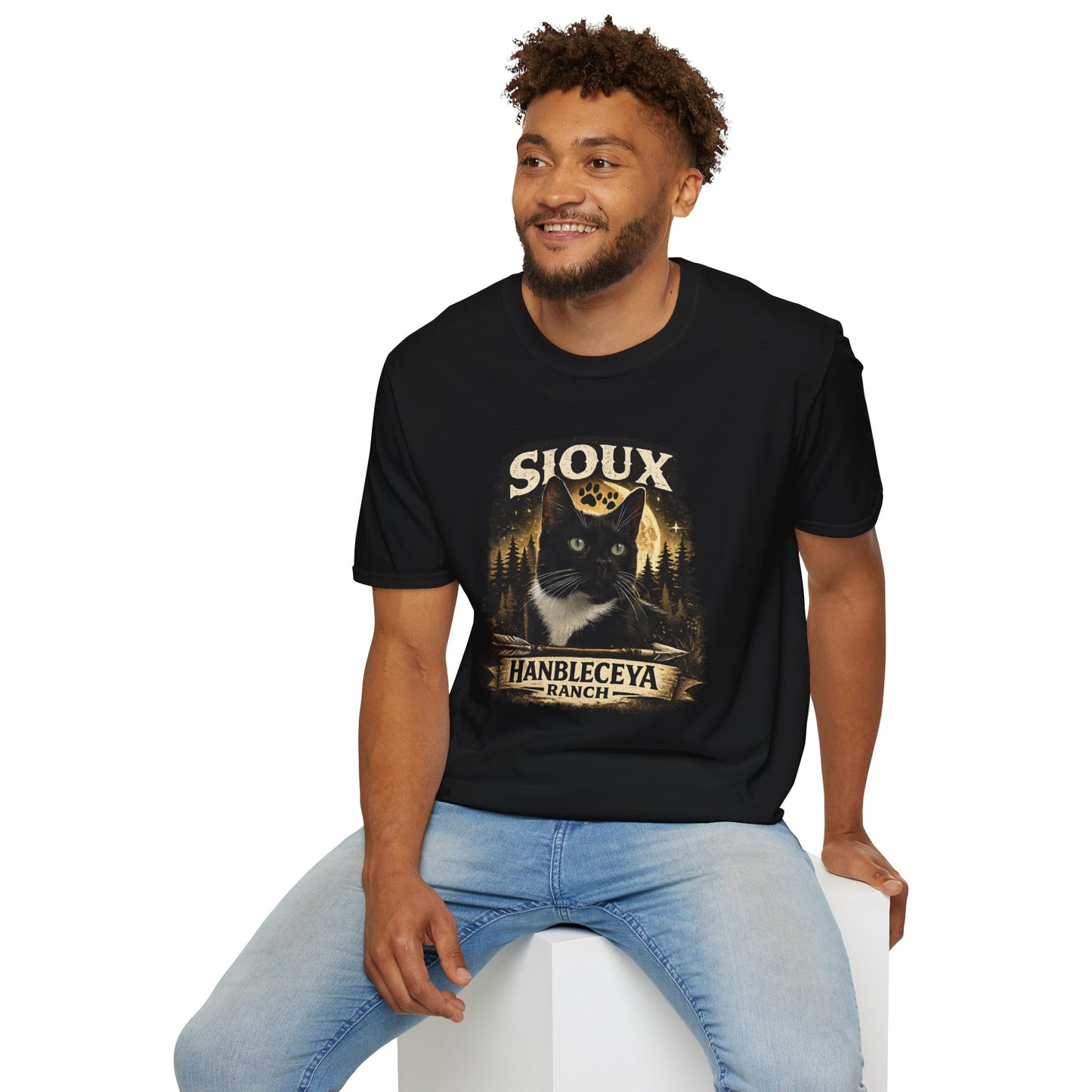 Sioux Blackout Ranch T-Shirt — Vintage Forest Graphic Tee