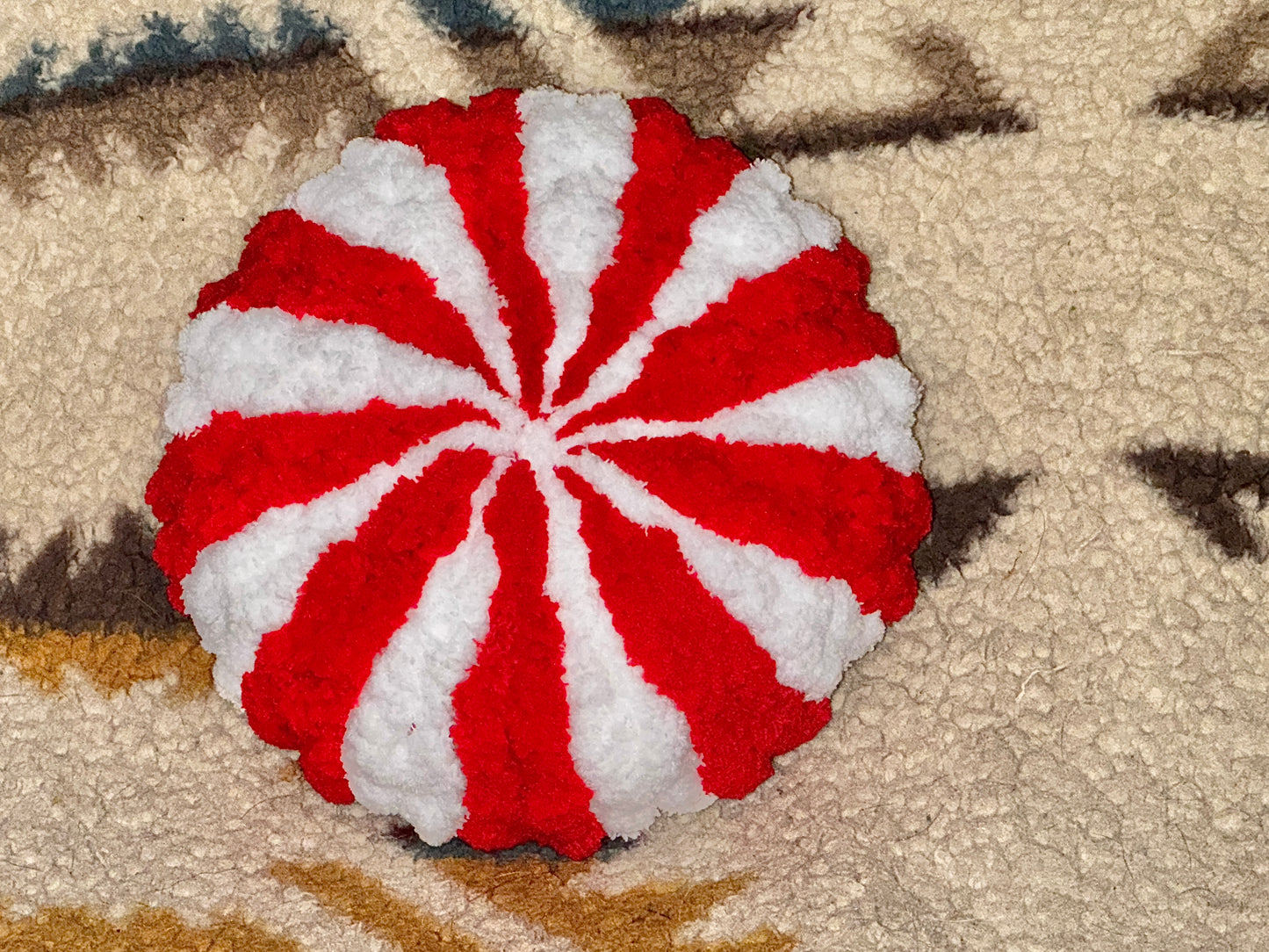 Chunky Holiday Candy Decorative Pillow