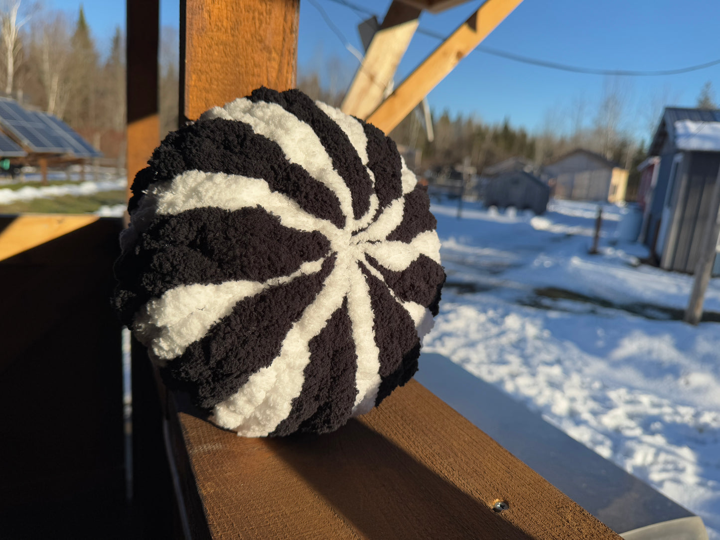 Chunky Holiday Candy Decorative Pillow