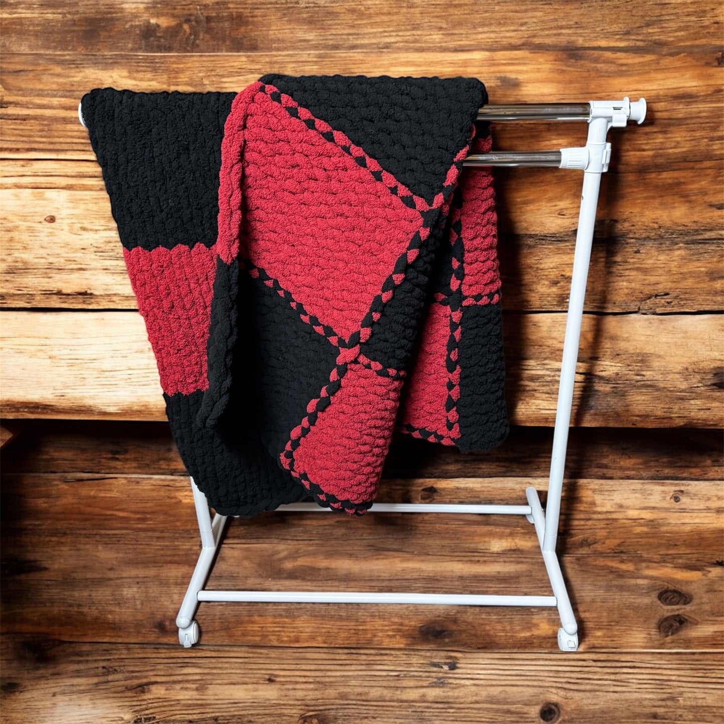 Handmade Custom Maine Cabin Fever Tight-Knit Chunky Throw Blanket ~40 x 60